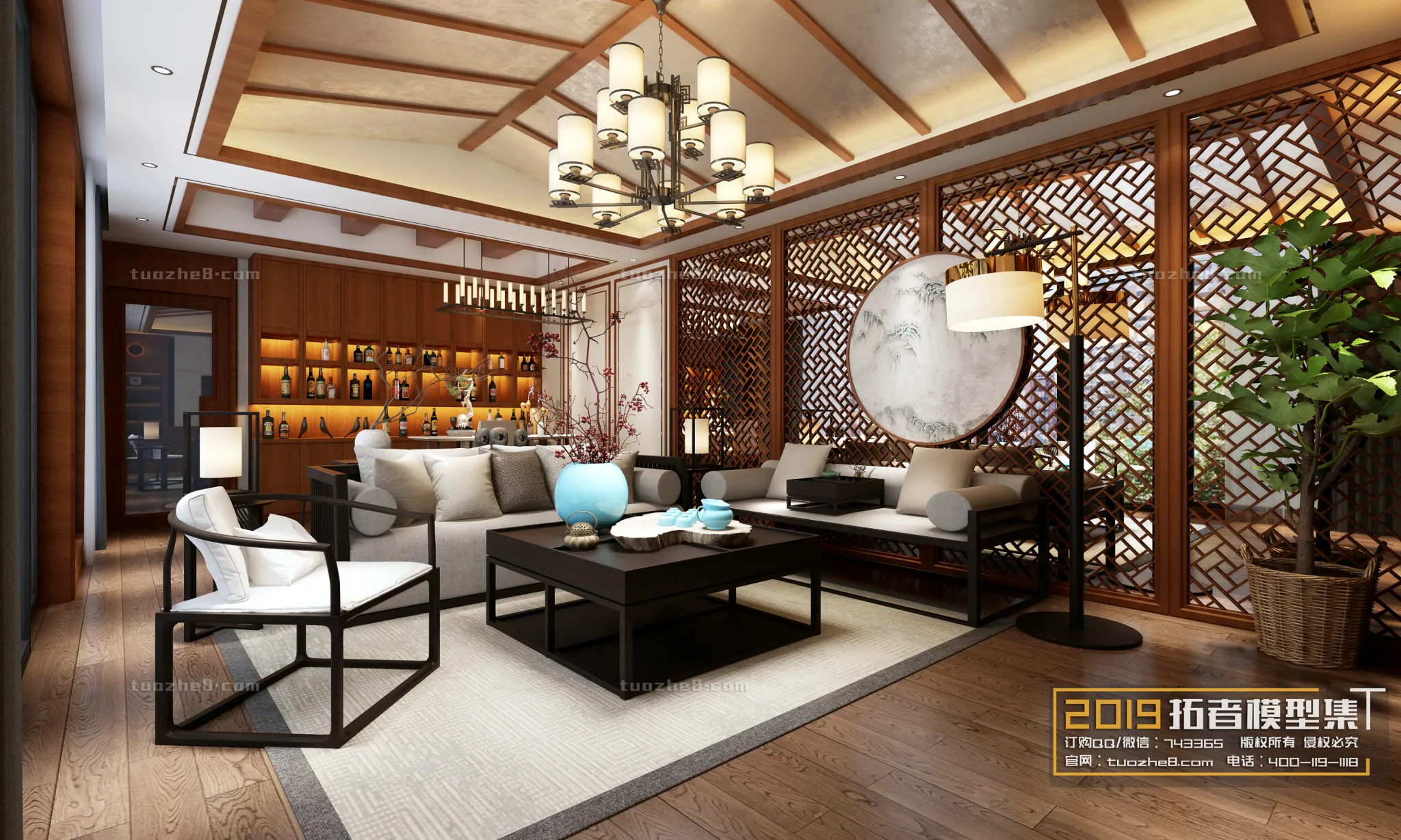 Extension Interior - LINGVING ROOM - CHINESE STYLES - 095