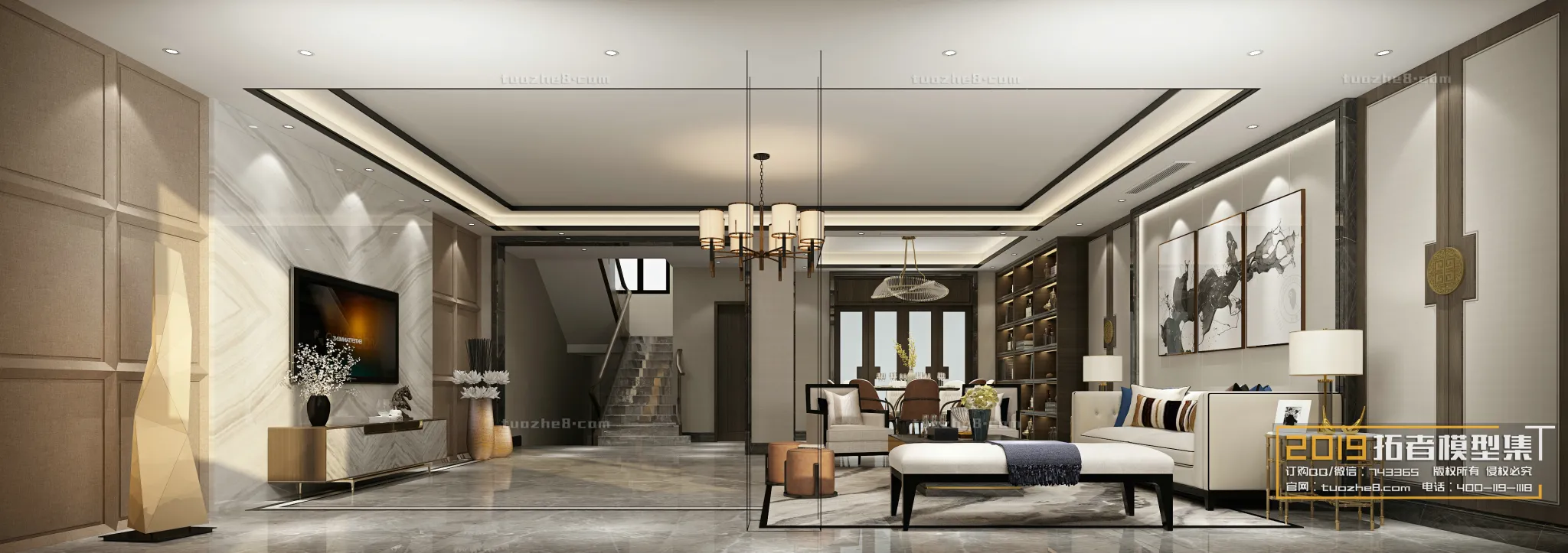 Extension Interior - LINGVING ROOM - CHINESE STYLES - 098