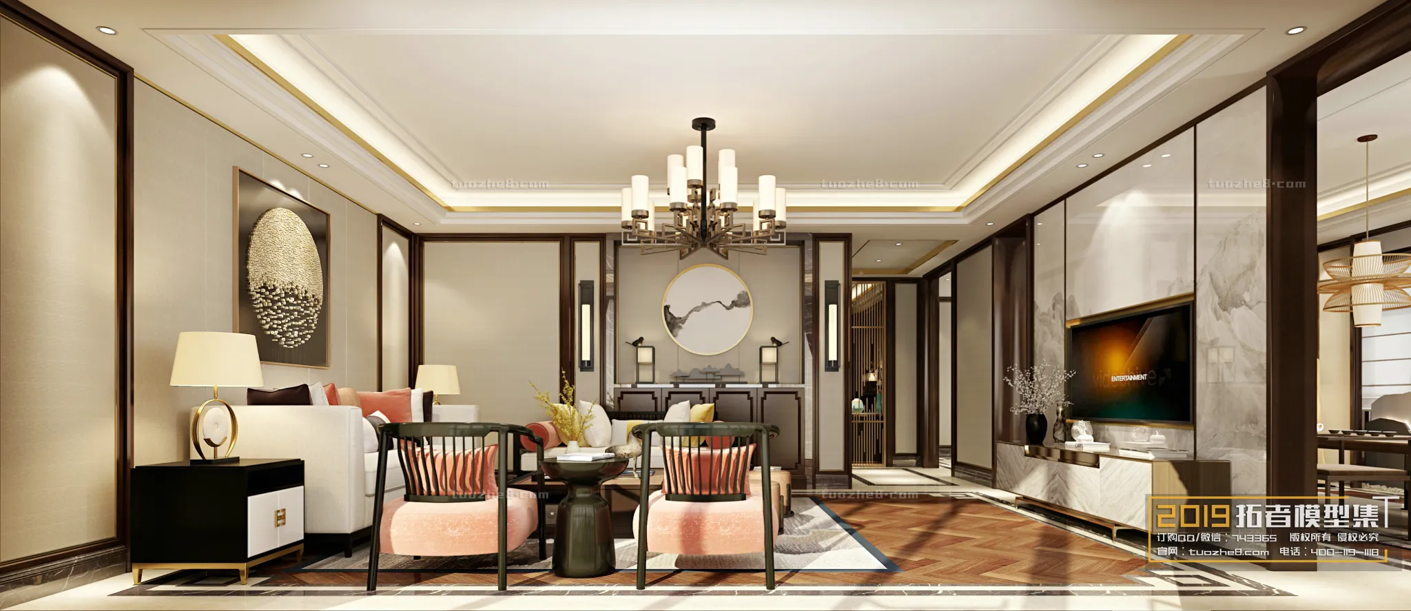 Extension Interior - LINGVING ROOM - CHINESE STYLES - 099