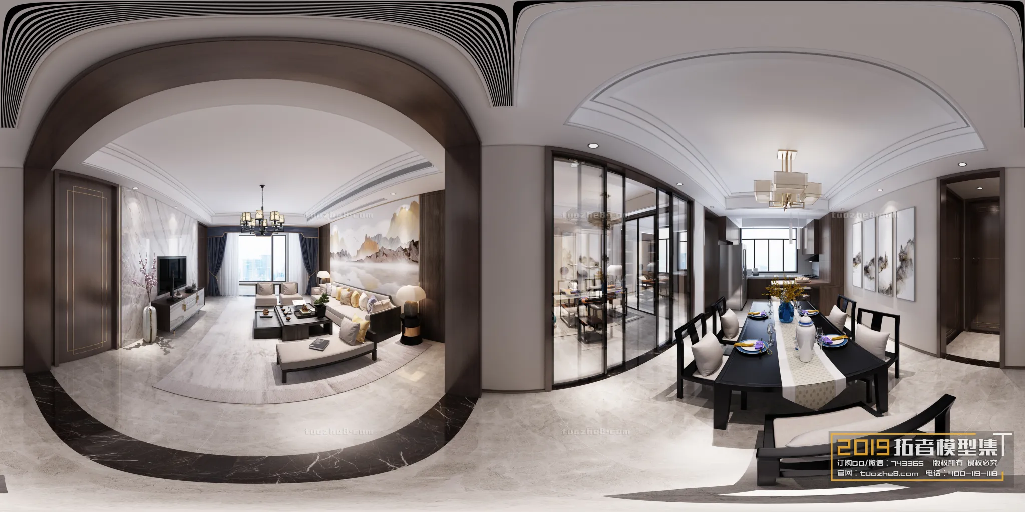 Extension Interior - LINGVING ROOM - CHINESE STYLES - 106