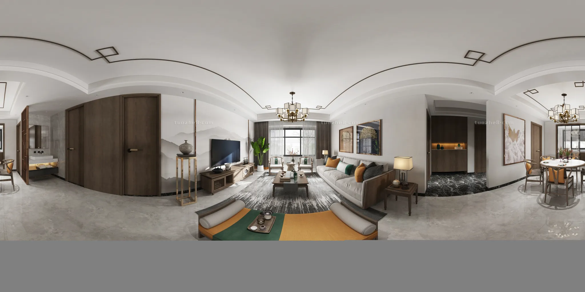 Extension Interior - LINGVING ROOM - CHINESE STYLES - 112