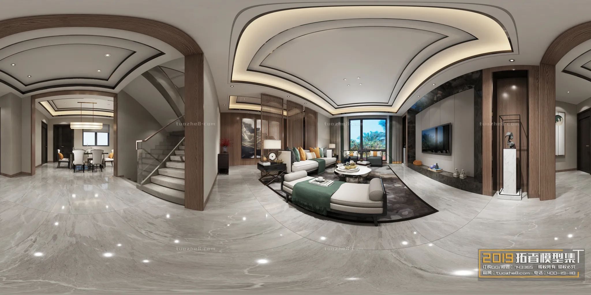 Extension Interior - LINGVING ROOM - CHINESE STYLES - 120