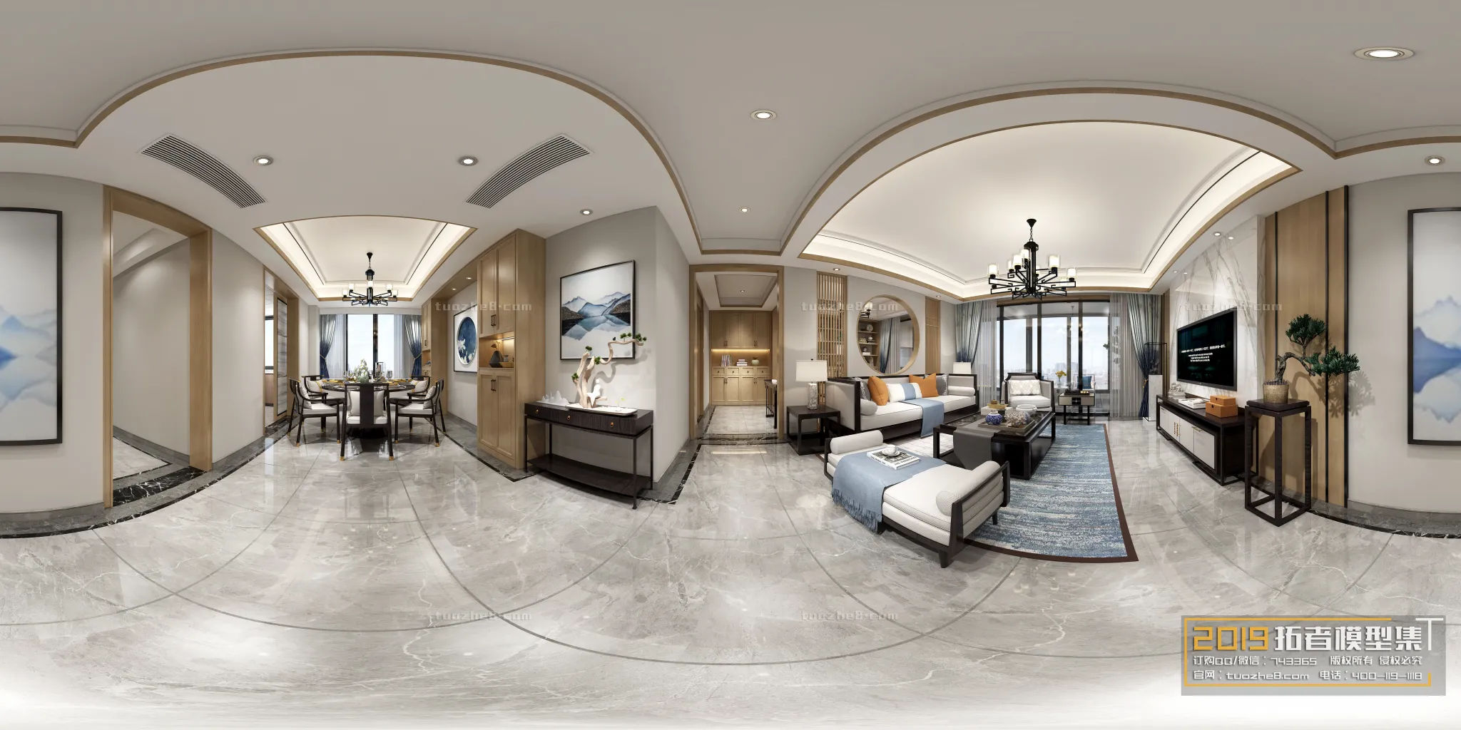 Extension Interior - LINGVING ROOM - CHINESE STYLES - 123