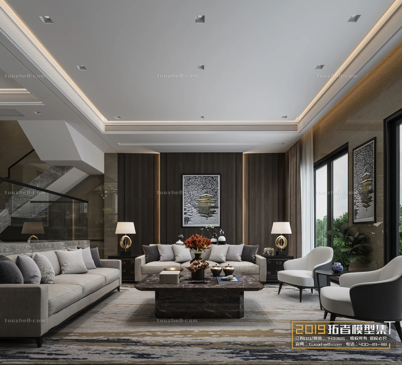 Extension Interior - LINGVING ROOM - CHINESE STYLES - 85