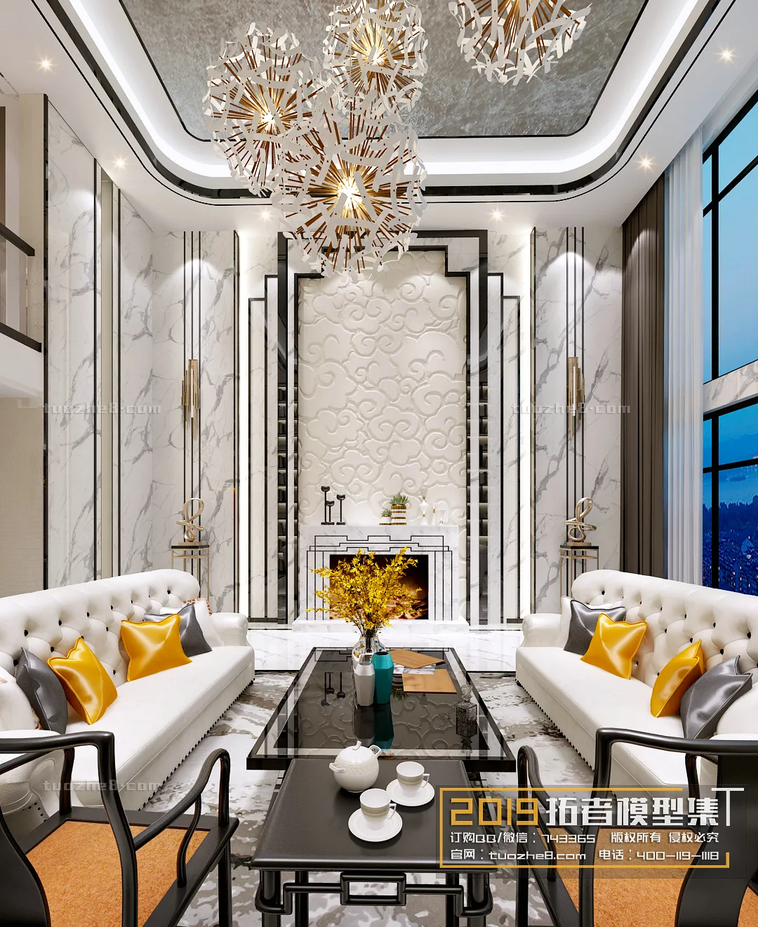 Extension Interior - LINGVING ROOM - EUROPEAN STYLES - 001