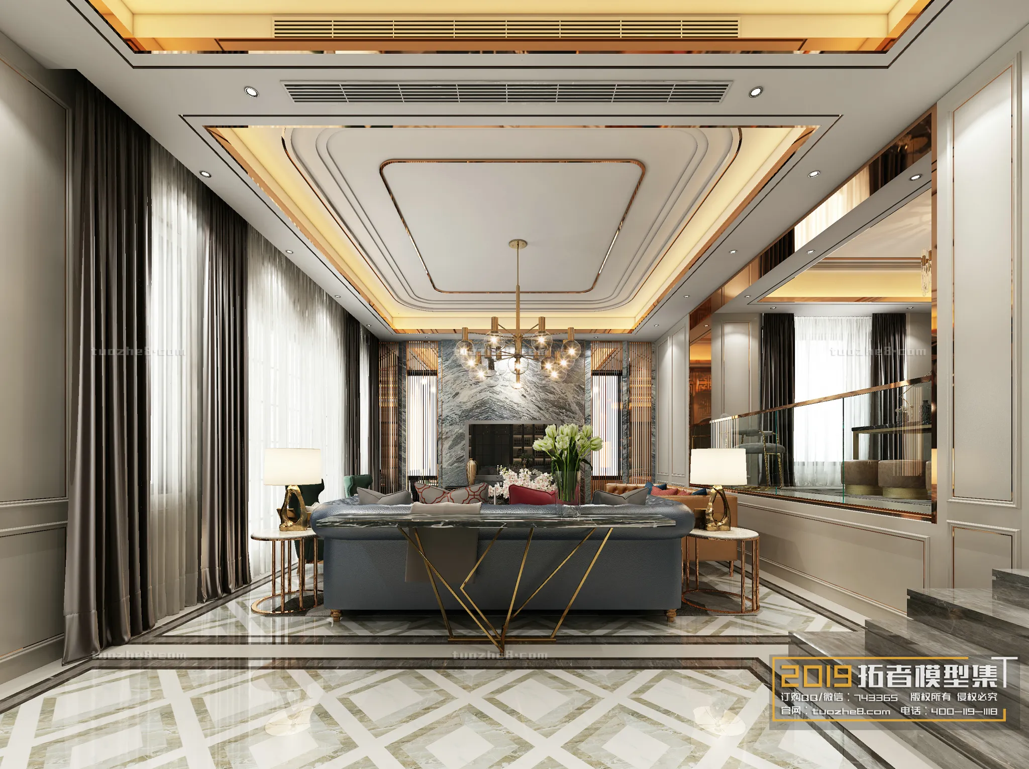 Extension Interior - LINGVING ROOM - EUROPEAN STYLES - 005