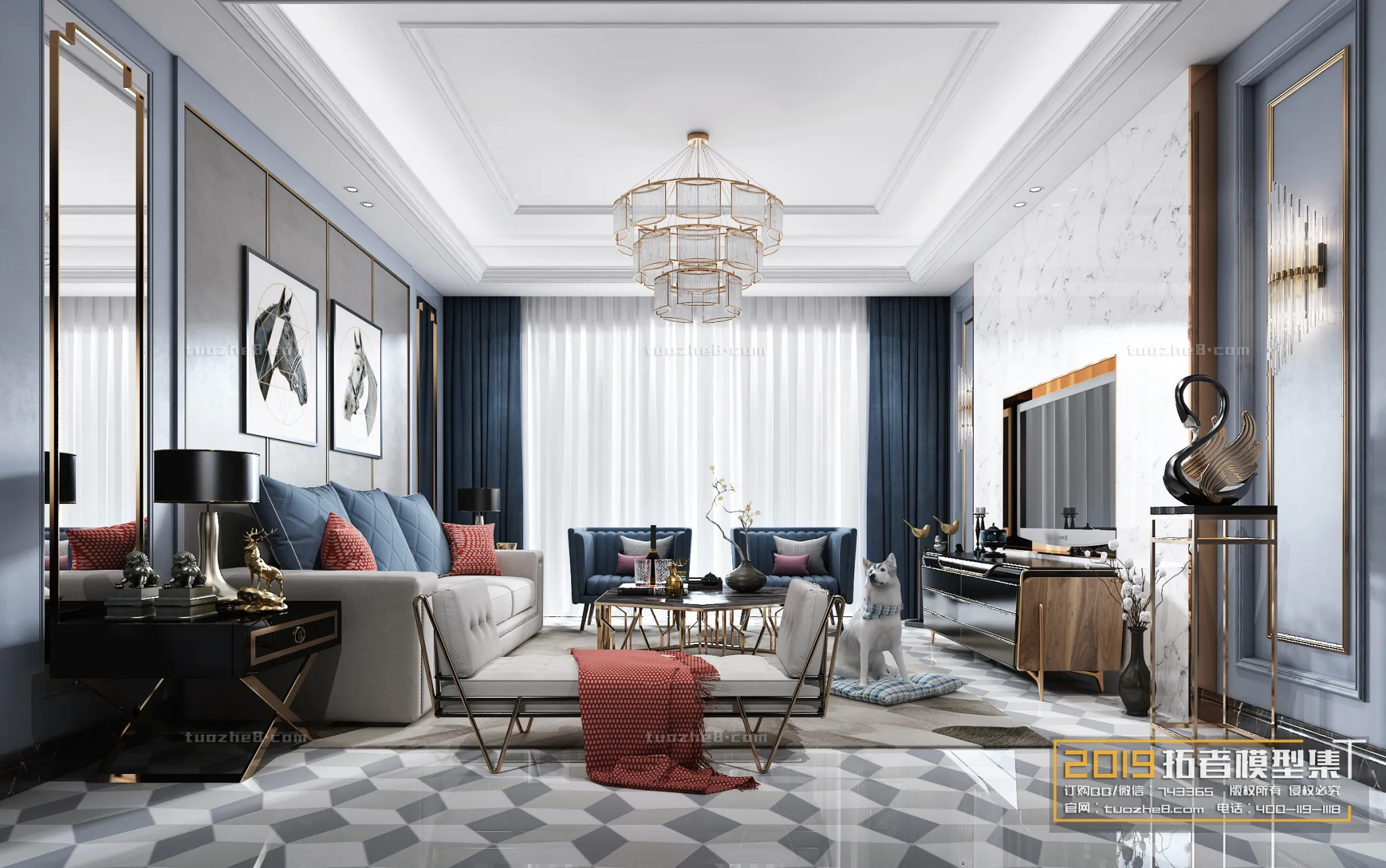 Extension Interior - LINGVING ROOM - EUROPEAN STYLES - 007