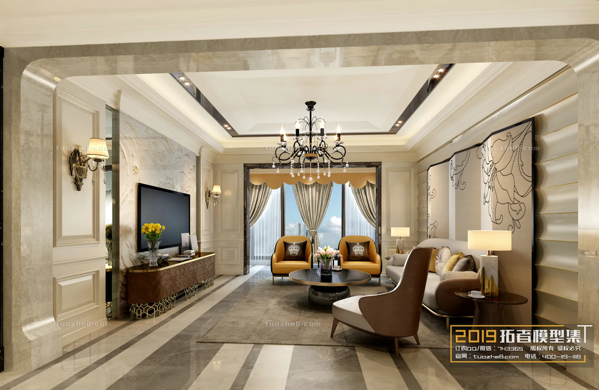 Extension Interior - LINGVING ROOM - EUROPEAN STYLES - 014