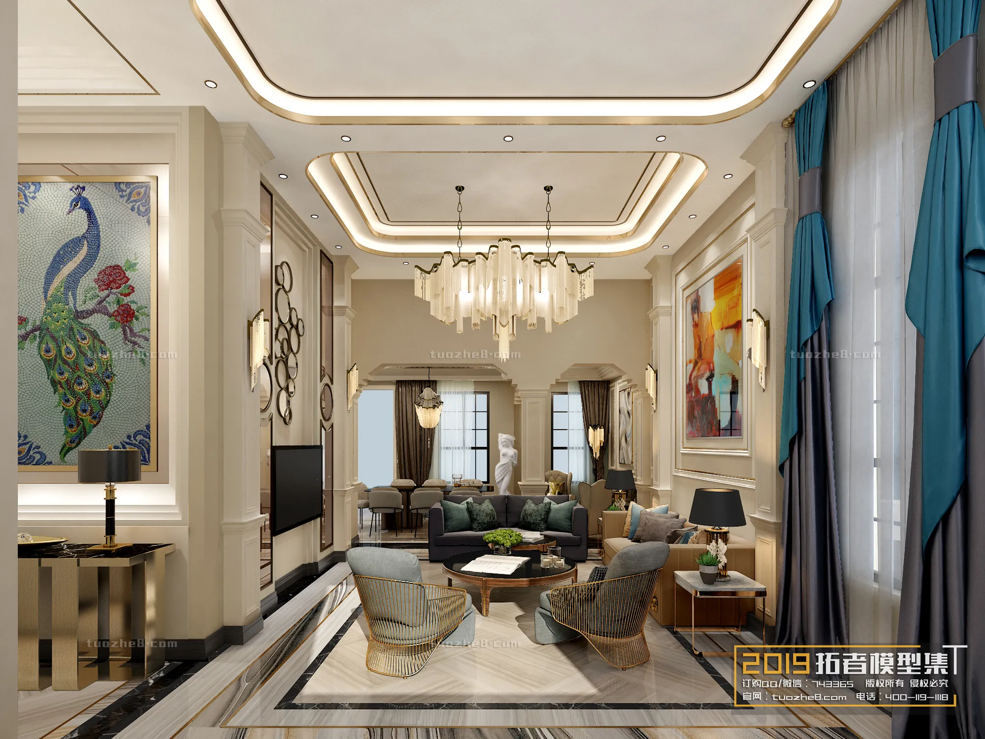 Extension Interior - LINGVING ROOM - EUROPEAN STYLES - 015