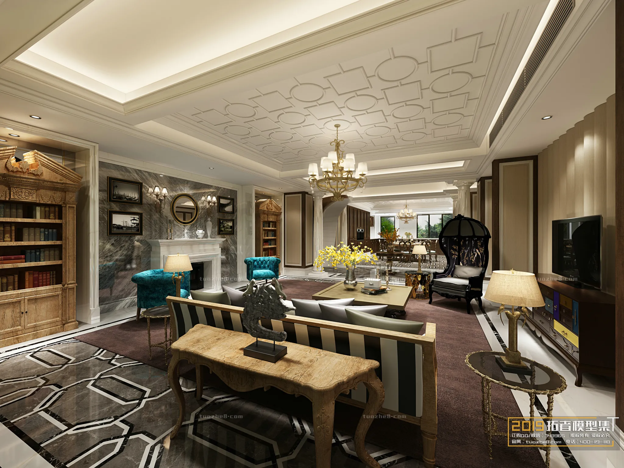 Extension Interior - LINGVING ROOM - EUROPEAN STYLES - 023