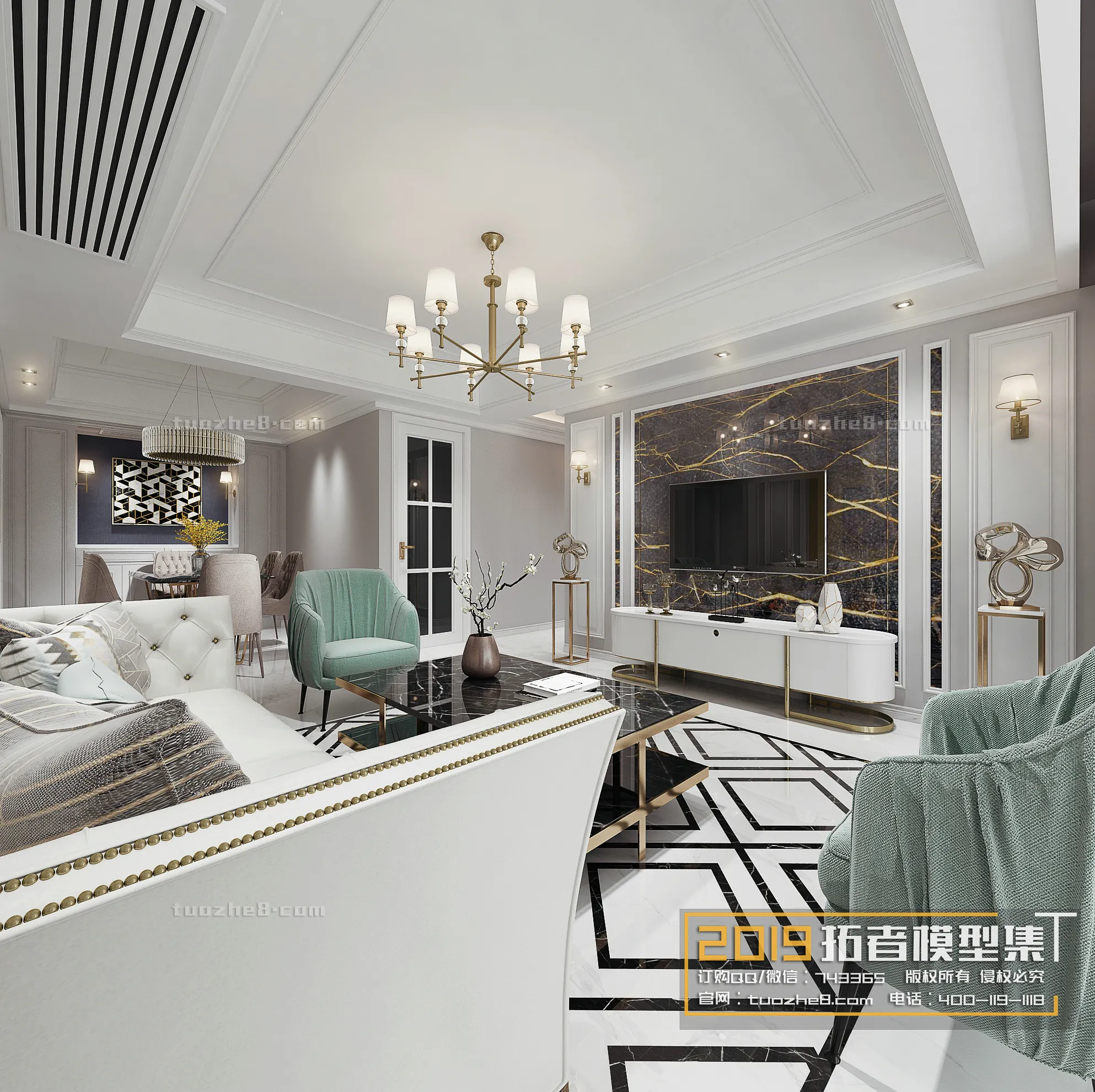 Extension Interior - LINGVING ROOM - EUROPEAN STYLES - 028