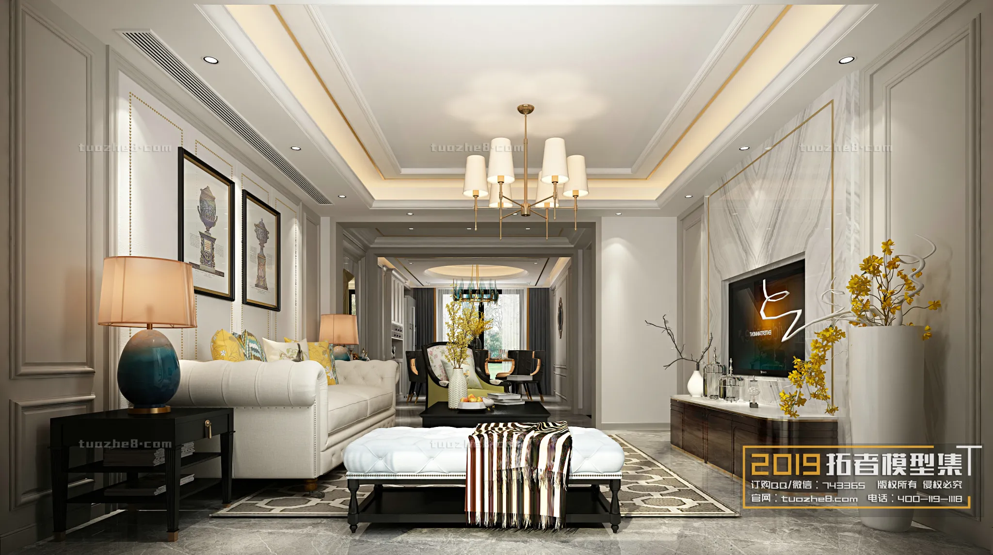 Extension Interior - LINGVING ROOM - EUROPEAN STYLES - 035