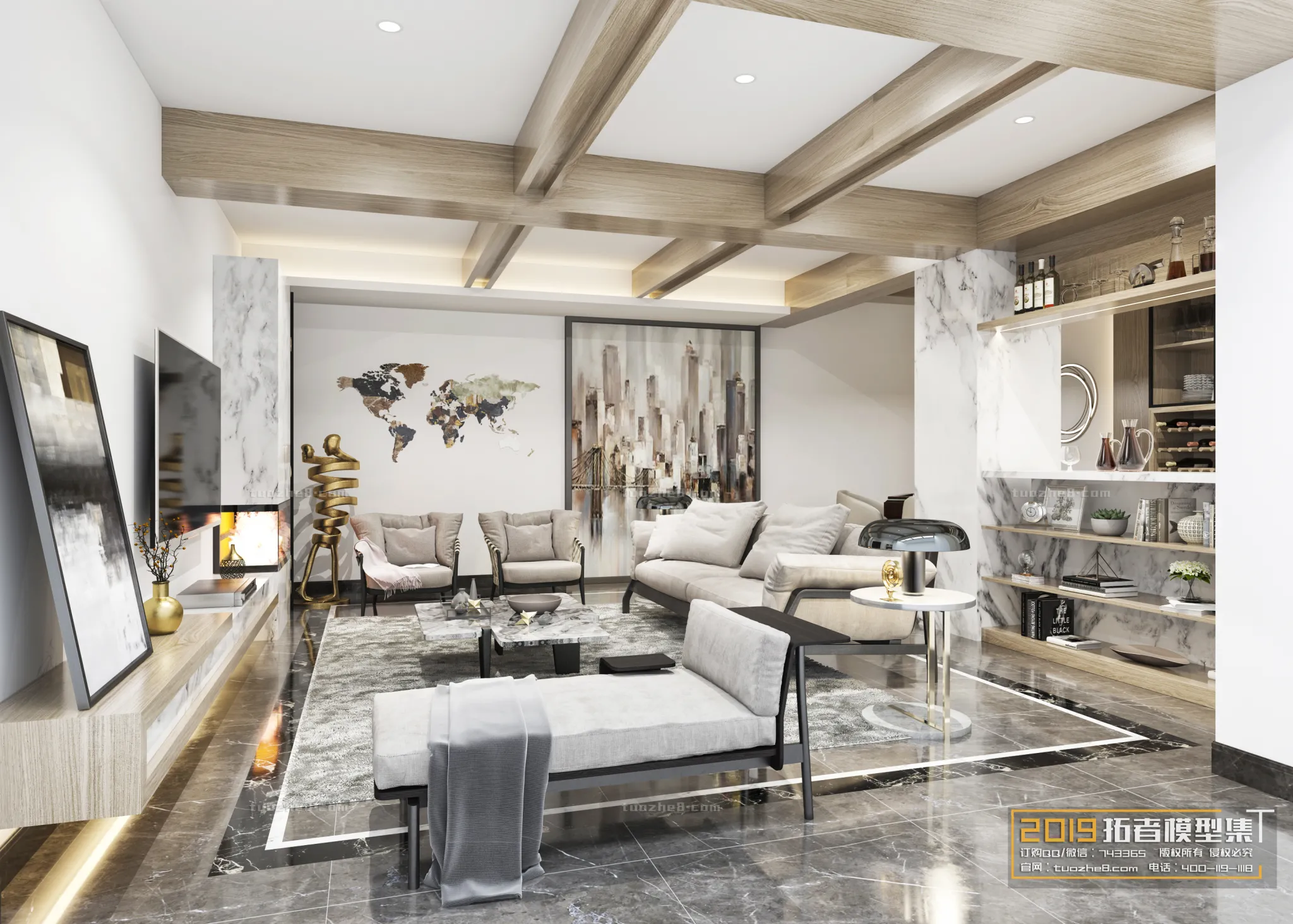 Extension Interior - LINGVING ROOM - MODERN STYLES - 044