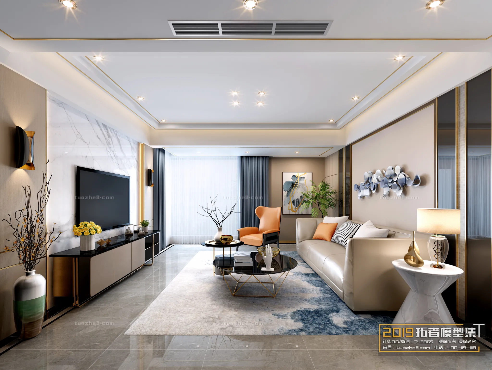 Extension Interior - LINGVING ROOM - MODERN STYLES - 060