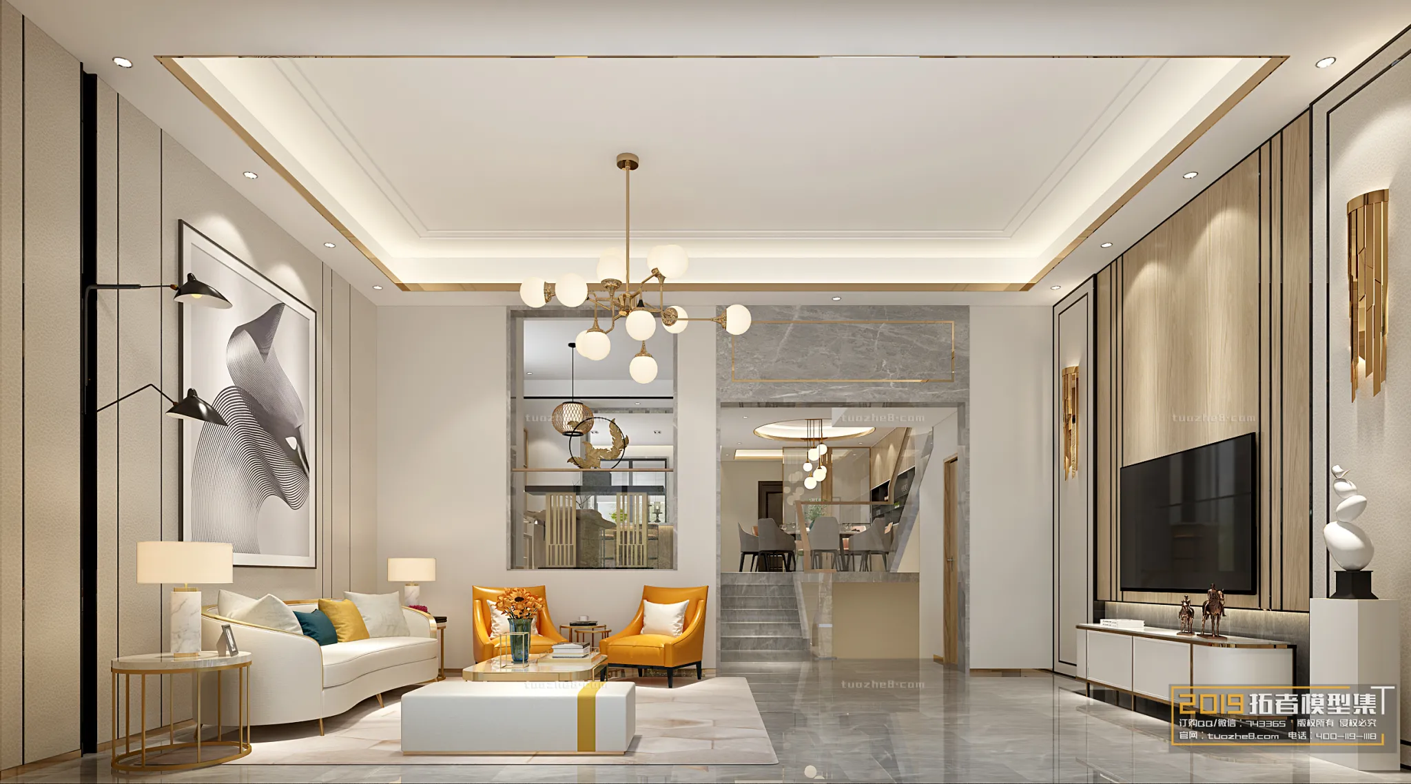 Extension Interior - LINGVING ROOM - MODERN STYLES - 112