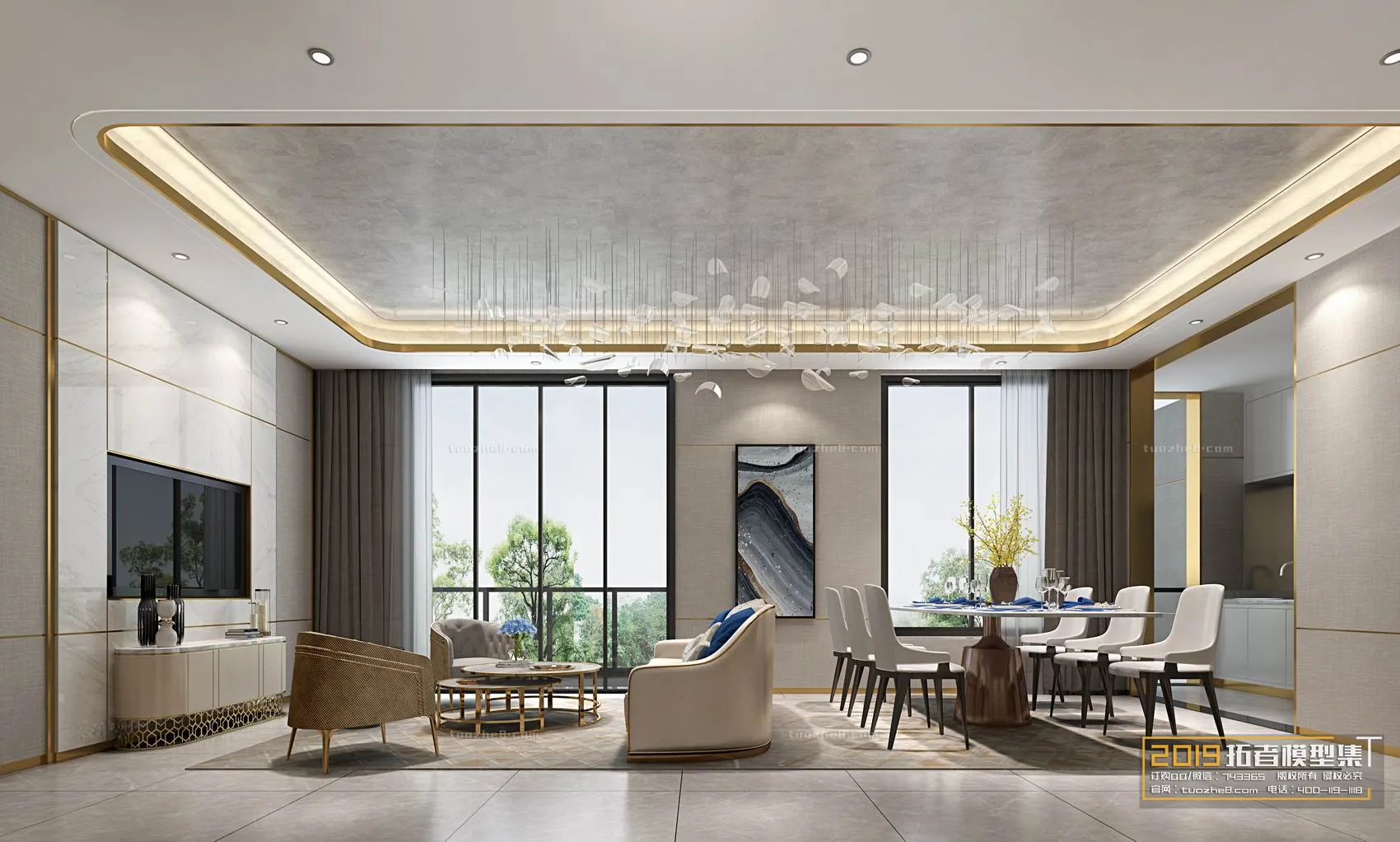 Extension Interior - LINGVING ROOM - MODERN STYLES - 131