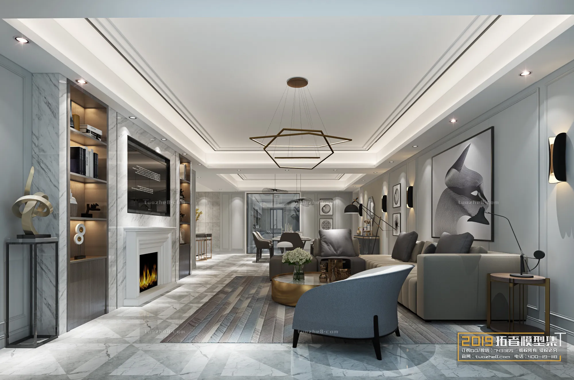 Extension Interior - LINGVING ROOM - MODERN STYLES - 164