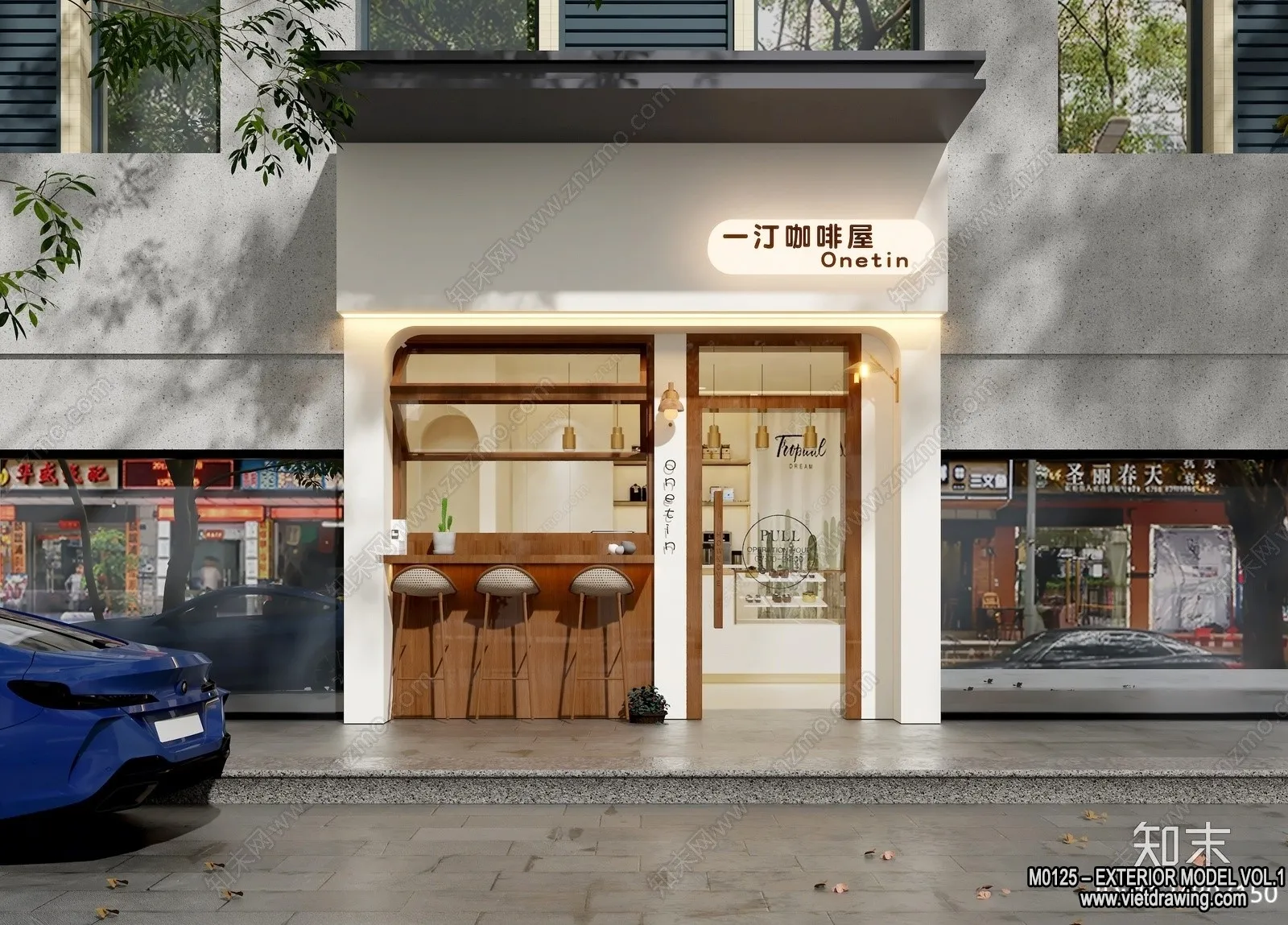 Exterior 3D Collection - Shop - Fastfood - Retails - 3D Models - 002