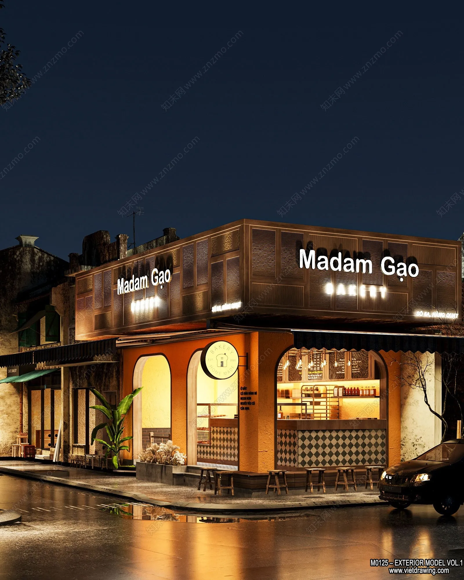 Exterior 3D Collection - Shop - Fastfood - Retails - 3D Models - 011