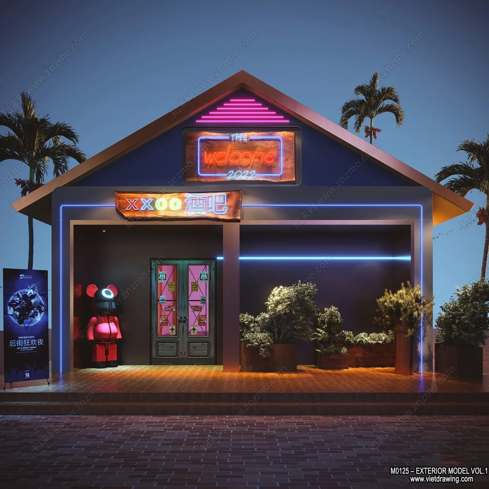 Exterior 3D Collection - Shop - Fastfood - Retails - 3D Models - 012