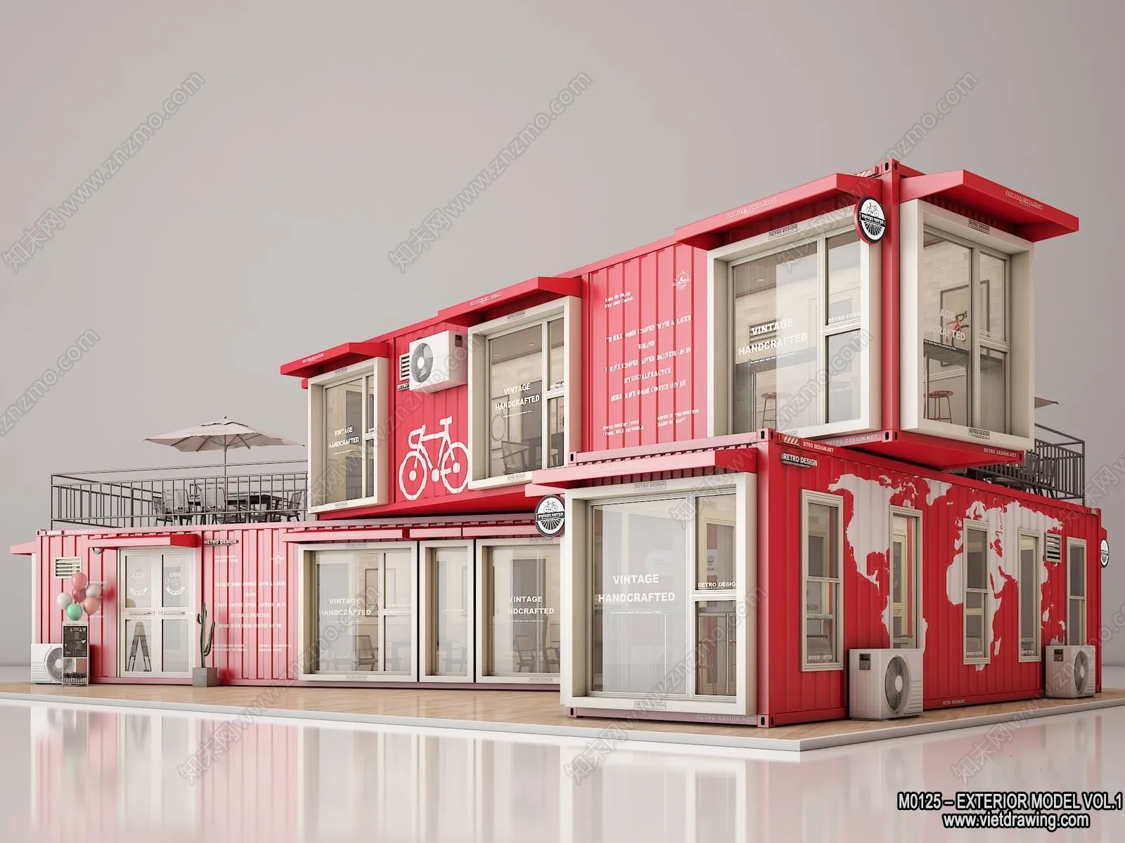 Exterior 3D Collection - Shop - Fastfood - Retails - 3D Models - 017