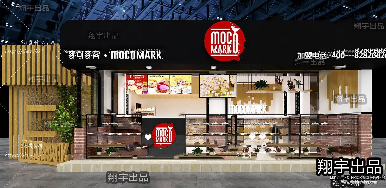 Exterior 3D Collection - Shop - Fastfood - Retails - 3D Models - 020