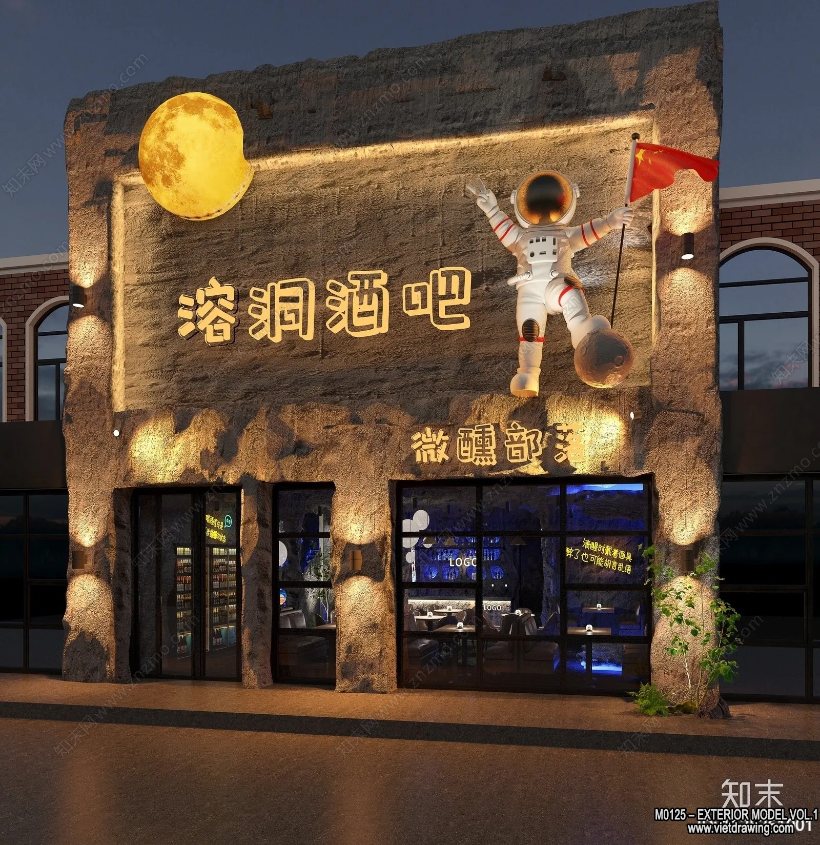 Exterior 3D Collection - Shop - Fastfood - Retails - 3D Models - 021