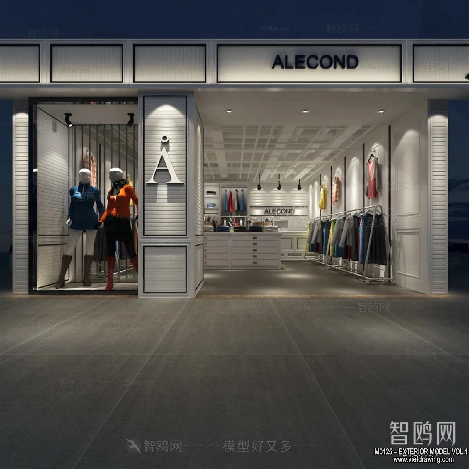 Exterior 3D Collection - Shop - Fastfood - Retails - 3D Models - 022