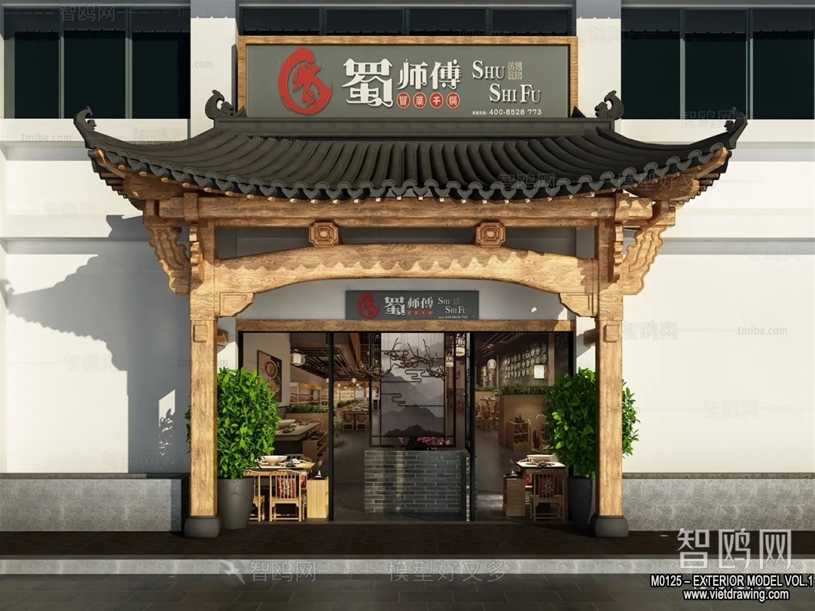 Exterior 3D Collection - Shop - Fastfood - Retails - 3D Models - 023