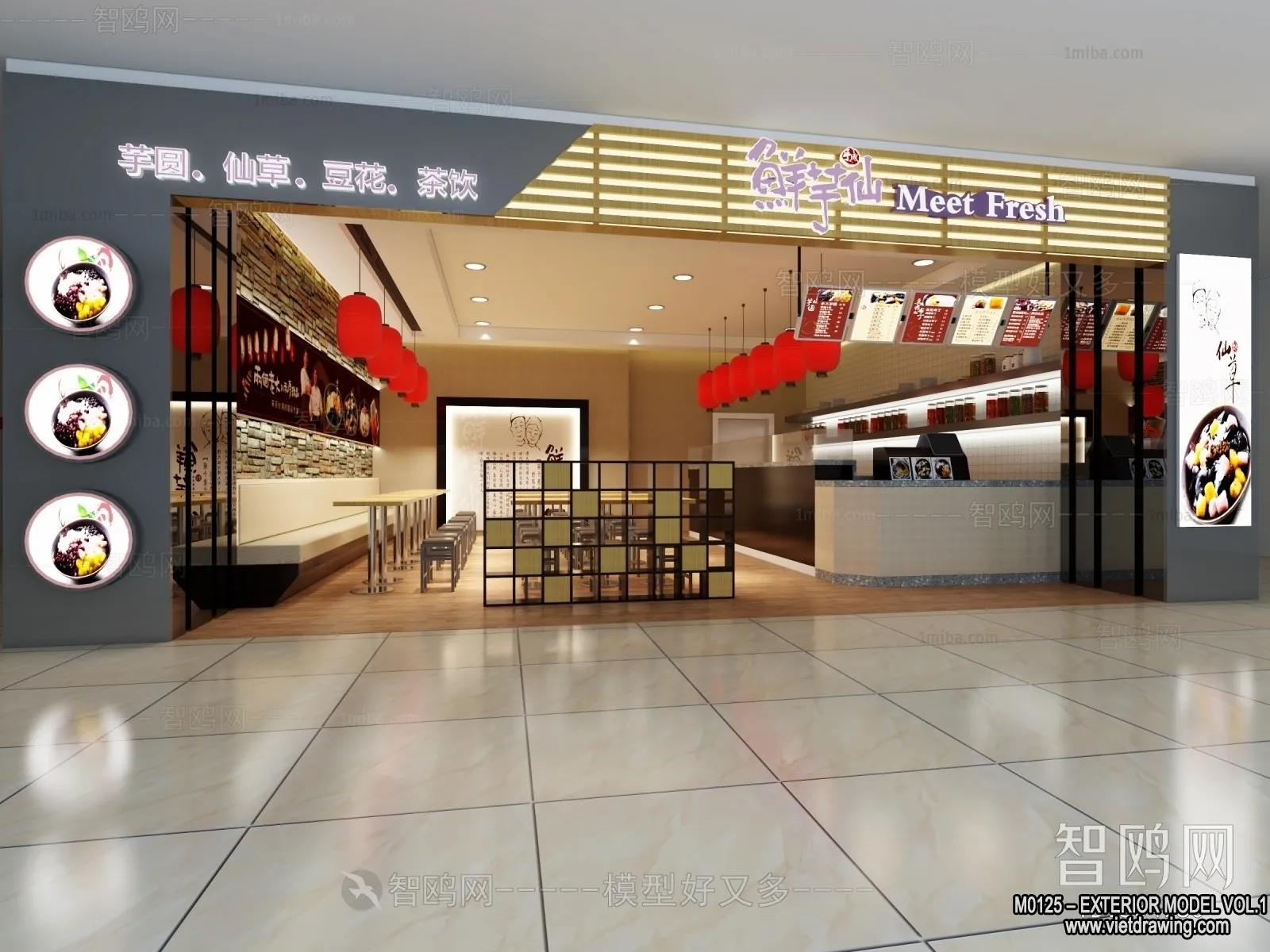 Exterior 3D Collection - Shop - Fastfood - Retails - 3D Models - 026