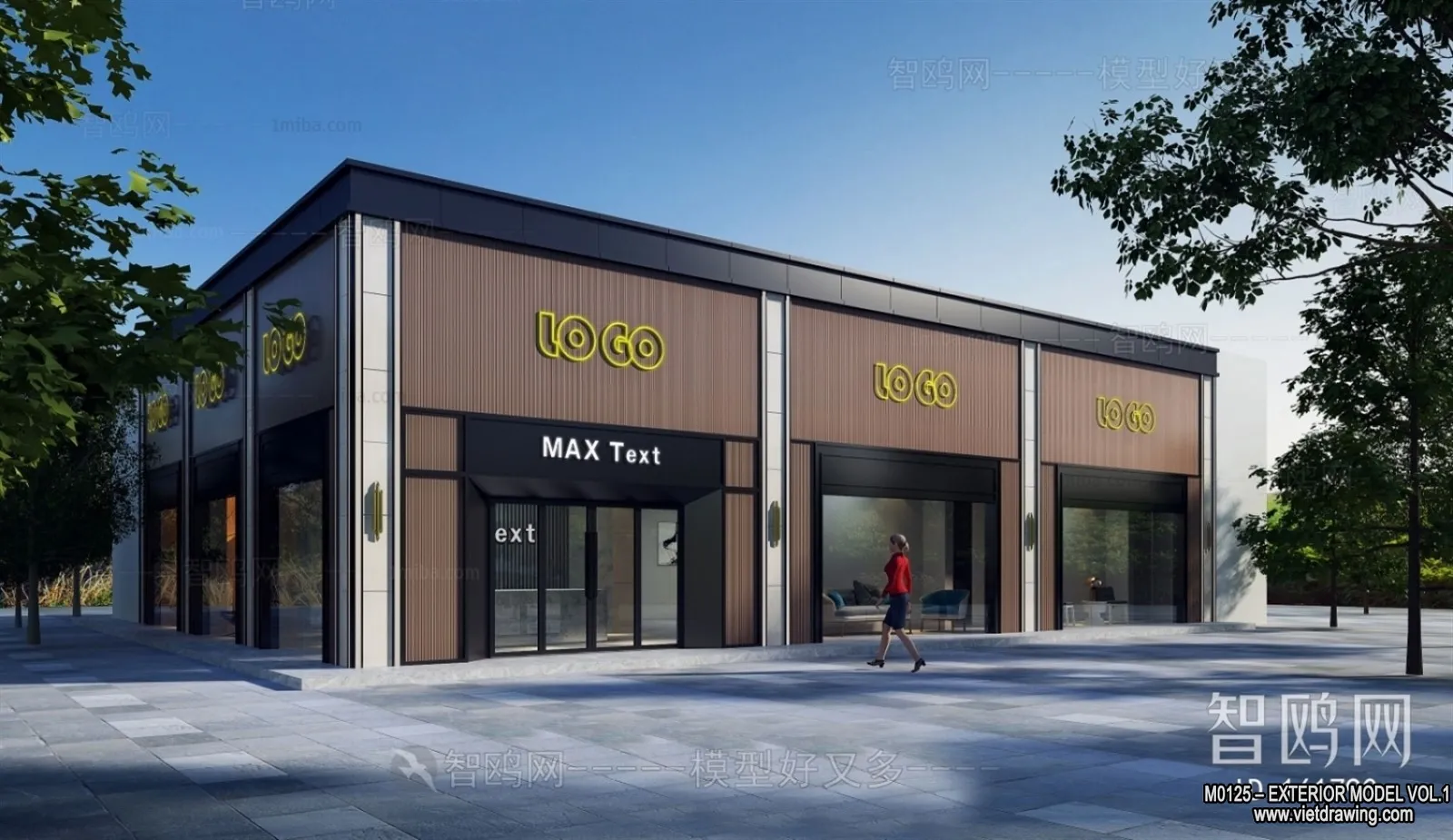 Exterior 3D Collection - Shop - Fastfood - Retails - 3D Models - 028