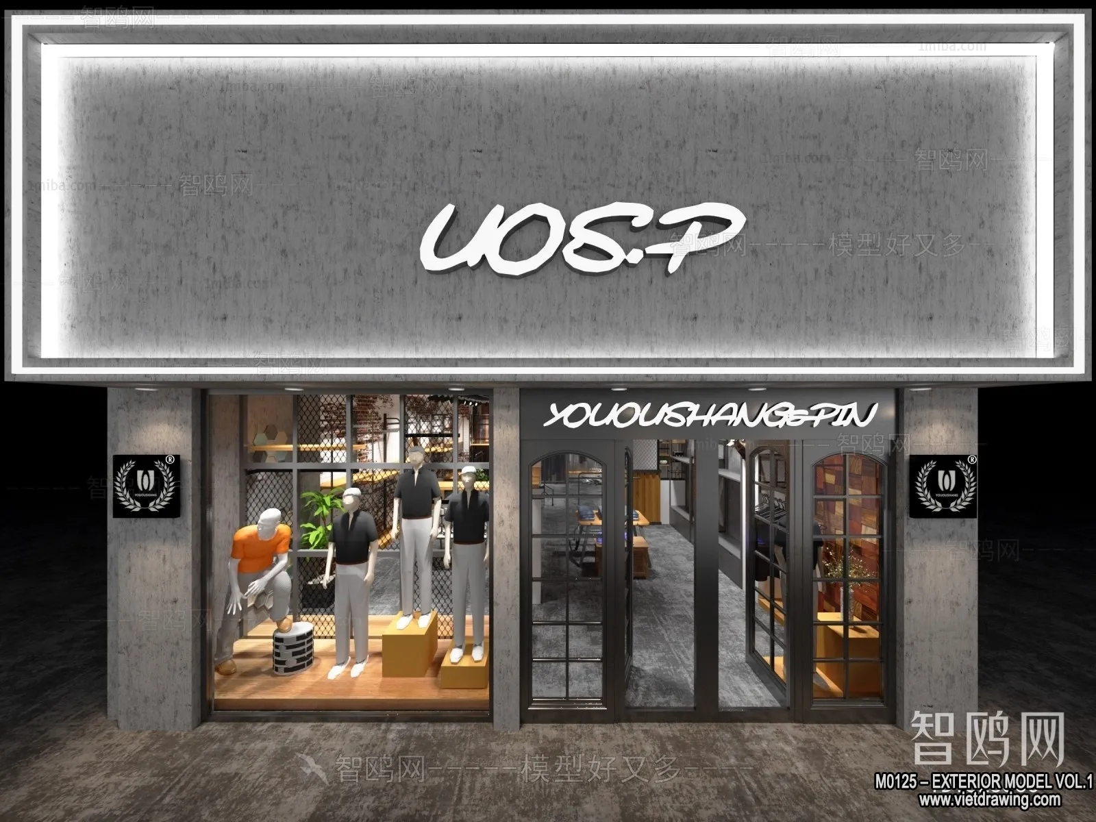 Exterior 3D Collection - Shop - Fastfood - Retails - 3D Models - 030