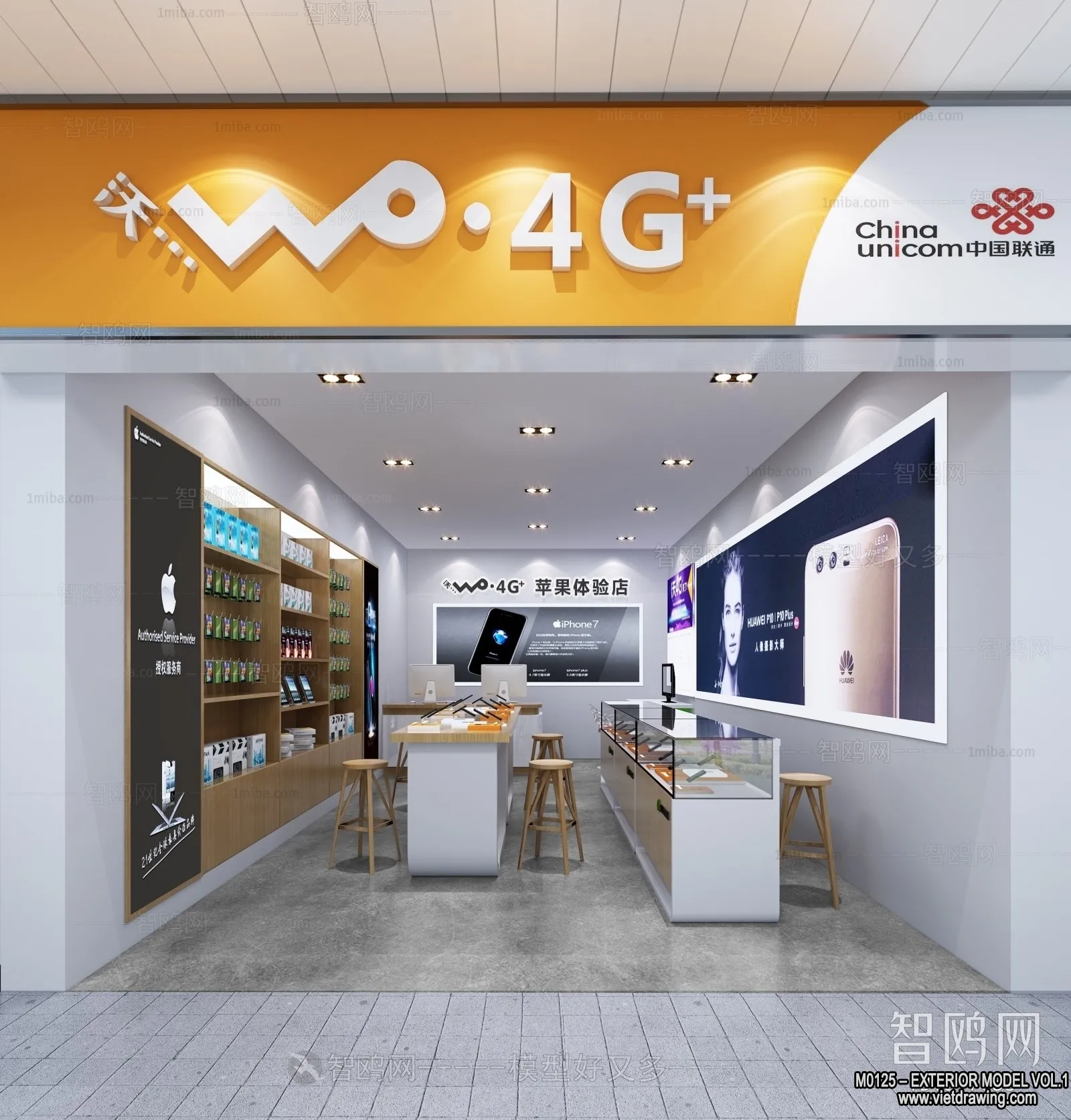 Exterior 3D Collection - Shop - Fastfood - Retails - 3D Models - 033