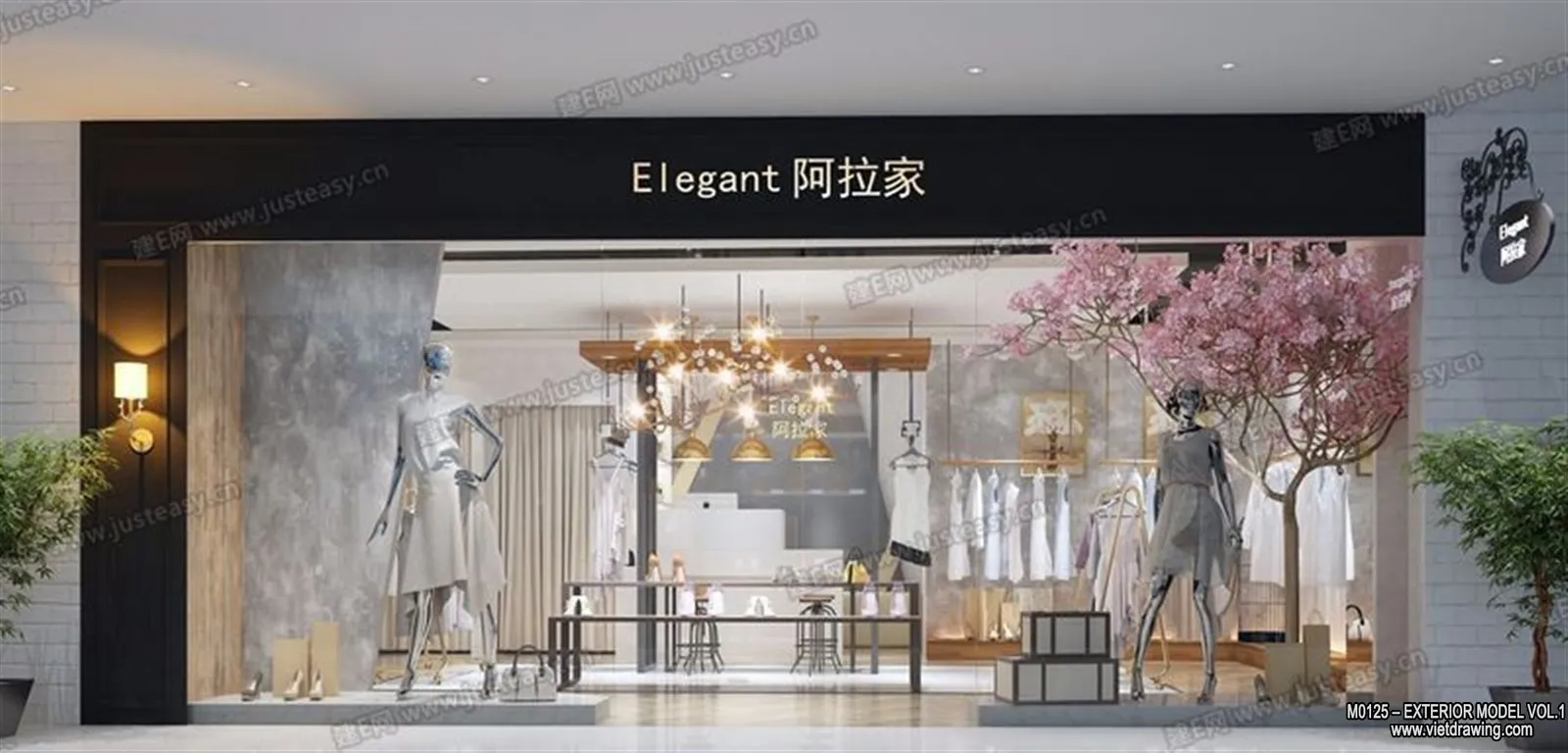 Exterior 3D Collection - Shop - Fastfood - Retails - 3D Models - 034