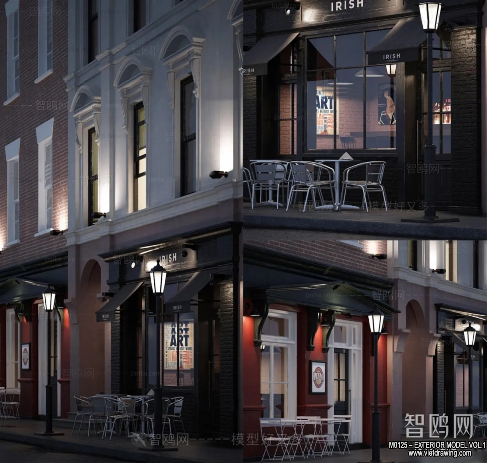 Exterior 3D Collection - Shop - Fastfood - Retails - 3D Models - 045