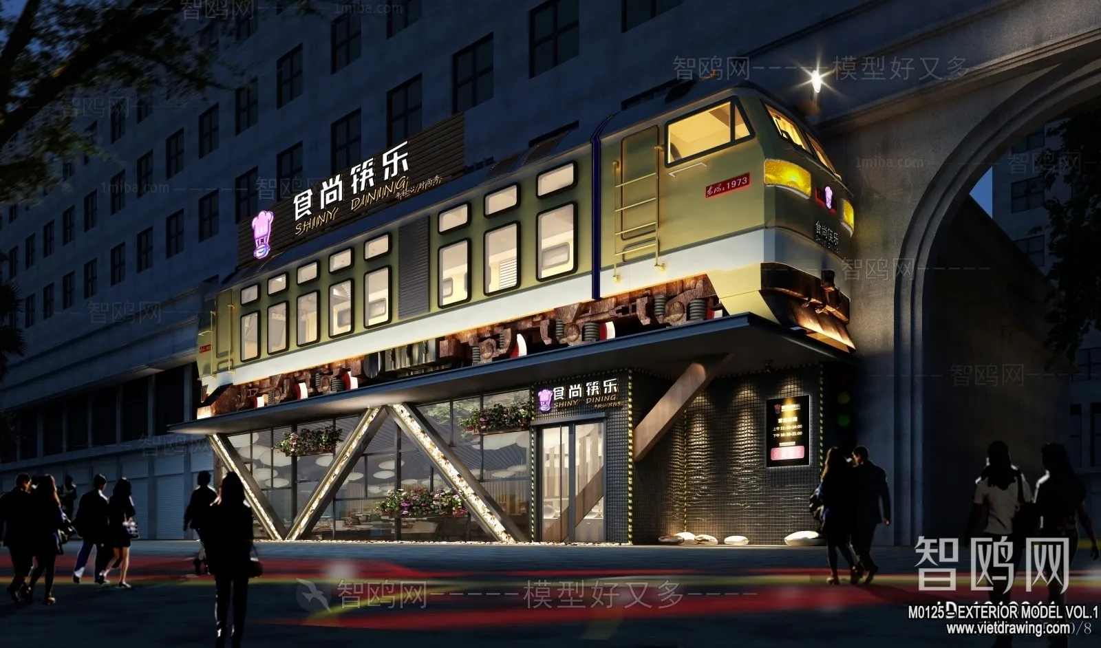 Exterior 3D Collection - Shop - Fastfood - Retails - 3D Models - 052