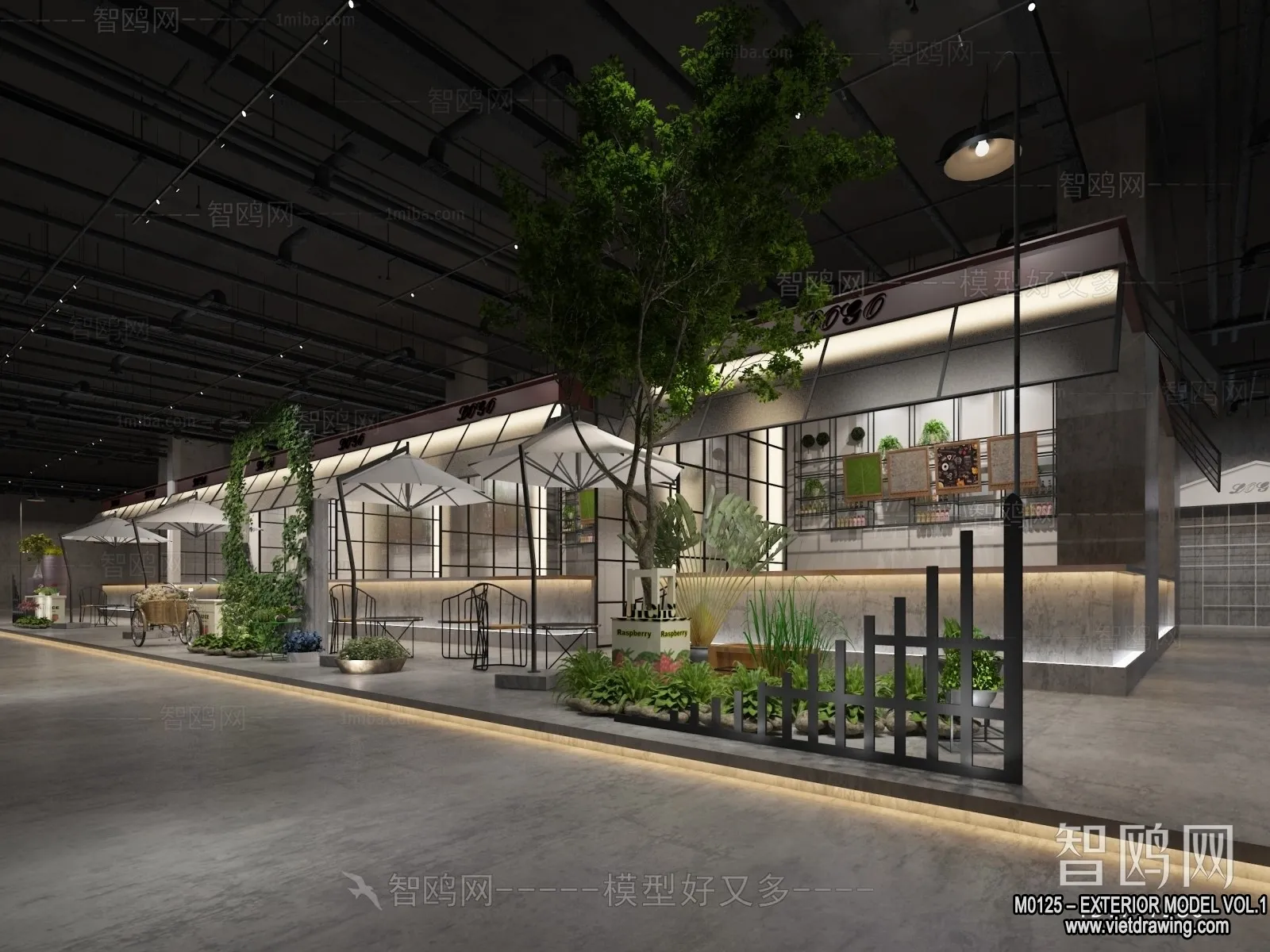 Exterior 3D Collection - Shop - Fastfood - Retails - 3D Models - 061