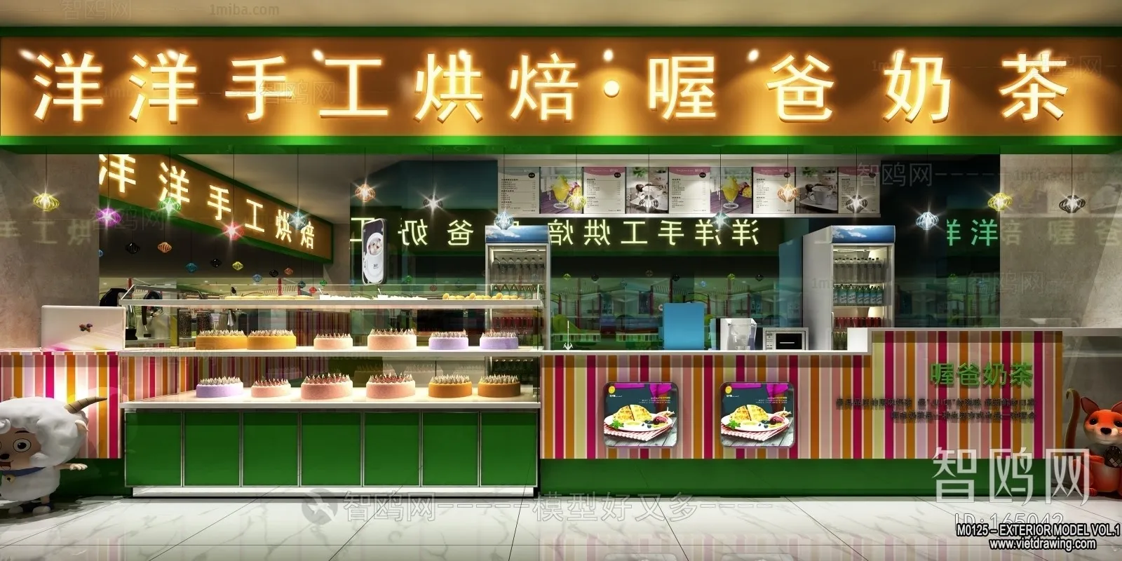 Exterior 3D Collection - Shop - Fastfood - Retails - 3D Models - 067