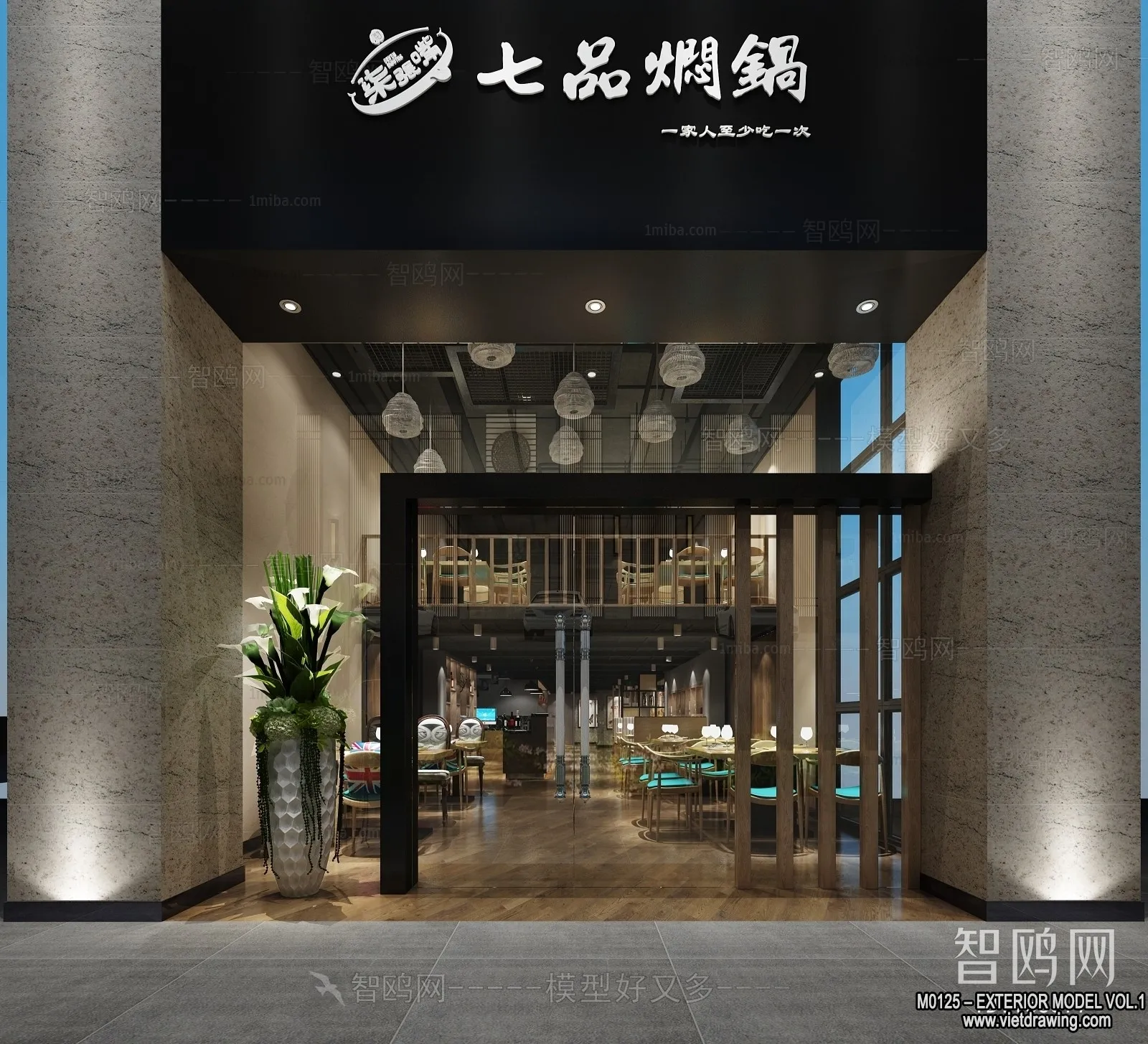 Exterior 3D Collection - Shop - Fastfood - Retails - 3D Models - 070