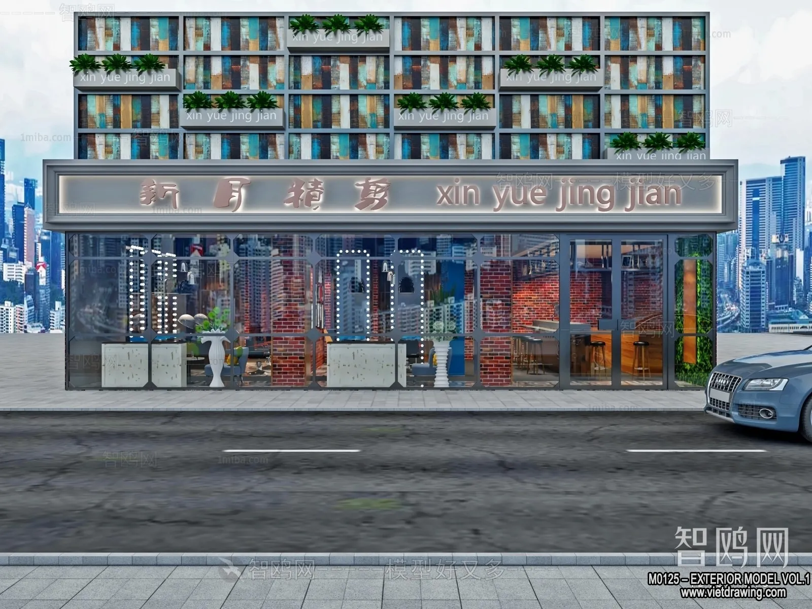 Exterior 3D Collection - Shop - Fastfood - Retails - 3D Models - 073