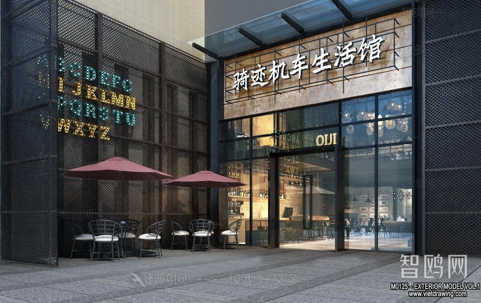 Exterior 3D Collection - Shop - Fastfood - Retails - 3D Models - 074