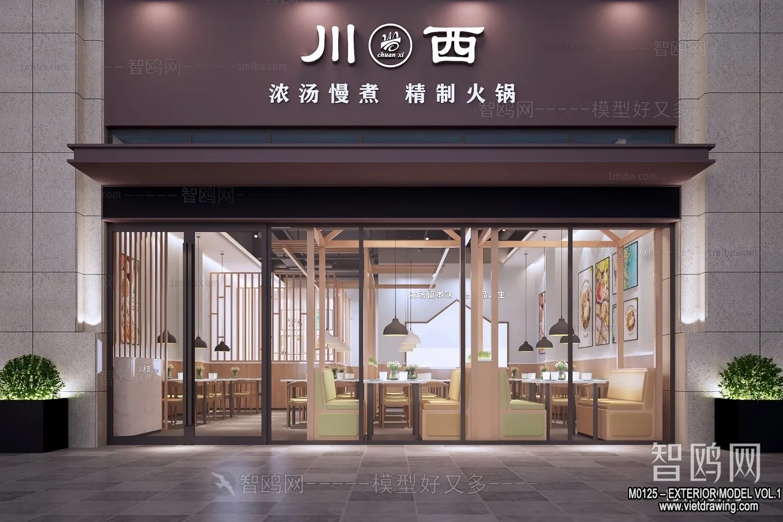 Exterior 3D Collection - Shop - Fastfood - Retails - 3D Models - 077