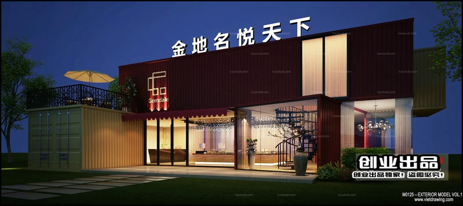 Exterior 3D Collection - Shop - Fastfood - Retails - 3D Models - 089