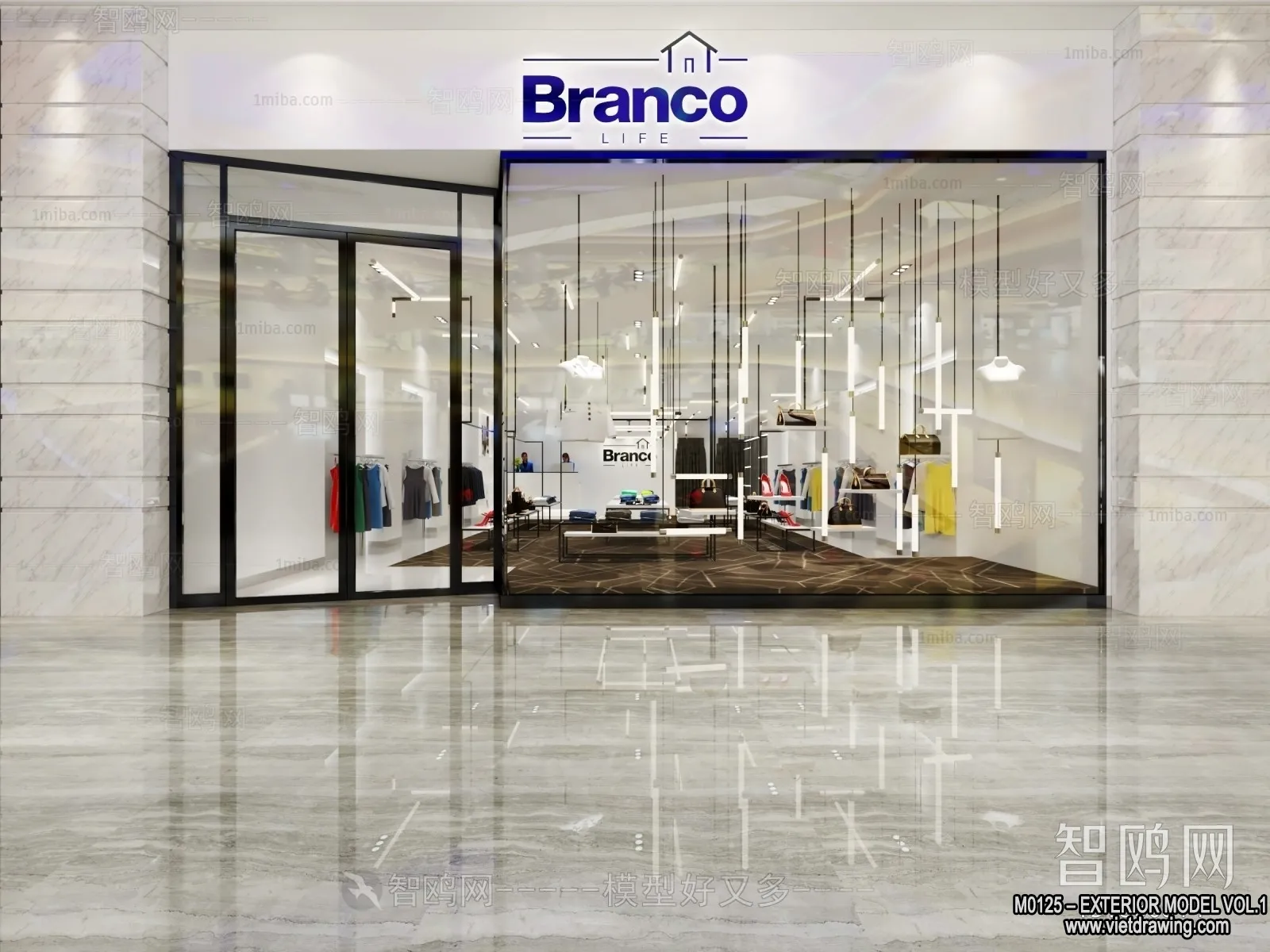 Exterior 3D Collection - Shop - Fastfood - Retails - 3D Models - 091