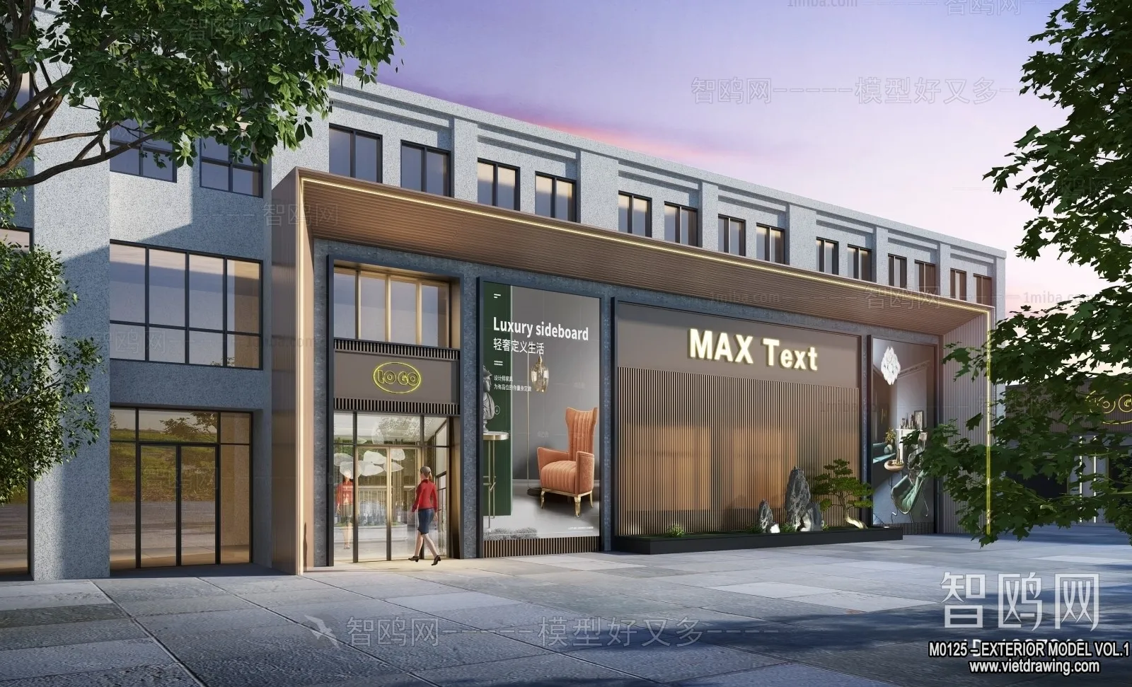 Exterior 3D Collection - Shop - Fastfood - Retails - 3D Models - 100