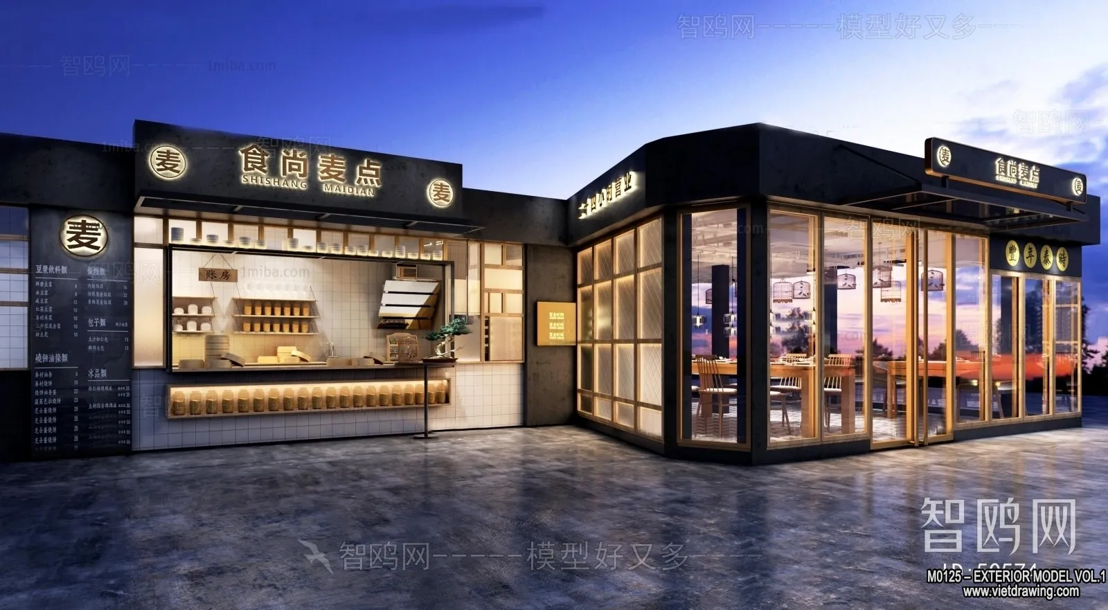 Exterior 3D Collection - Shop - Fastfood - Retails - 3D Models - 109