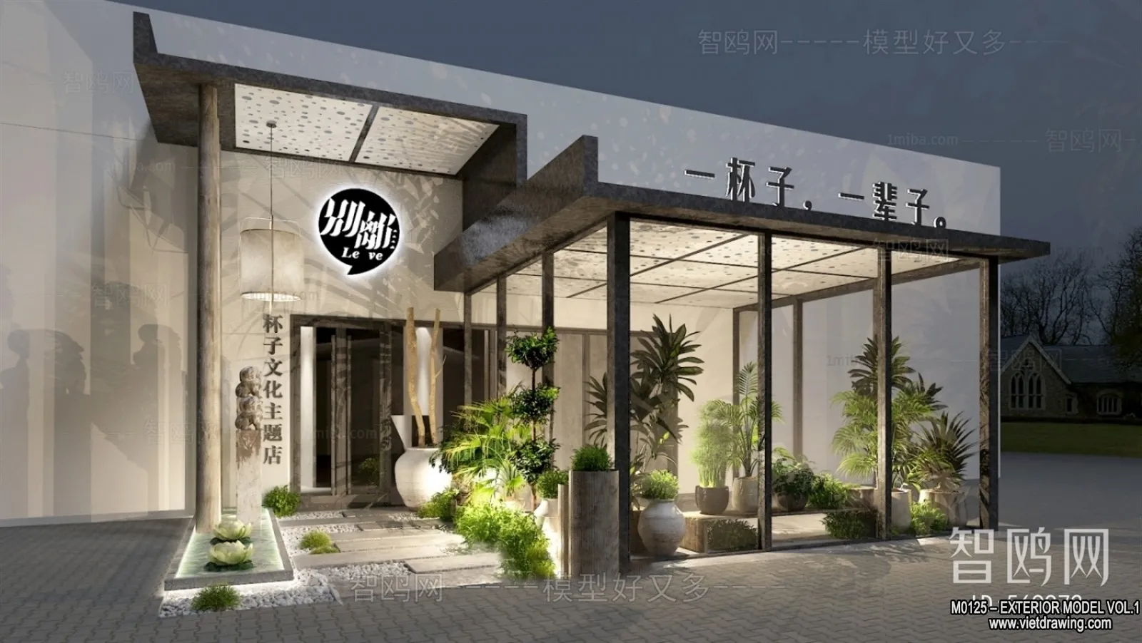 Exterior 3D Collection - Shop - Fastfood - Retails - 3D Models - 110