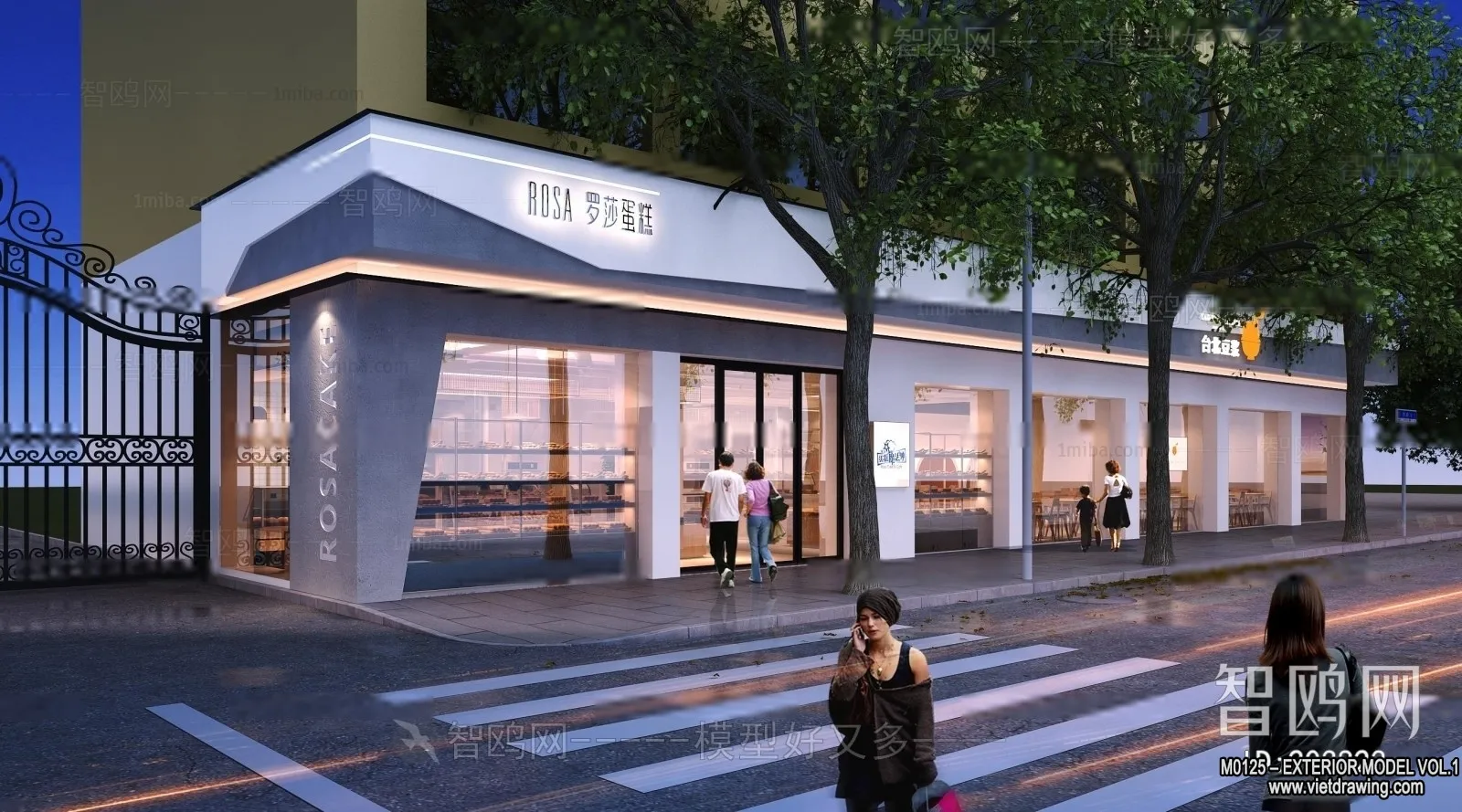 Exterior 3D Collection - Shop - Fastfood - Retails - 3D Models - 111