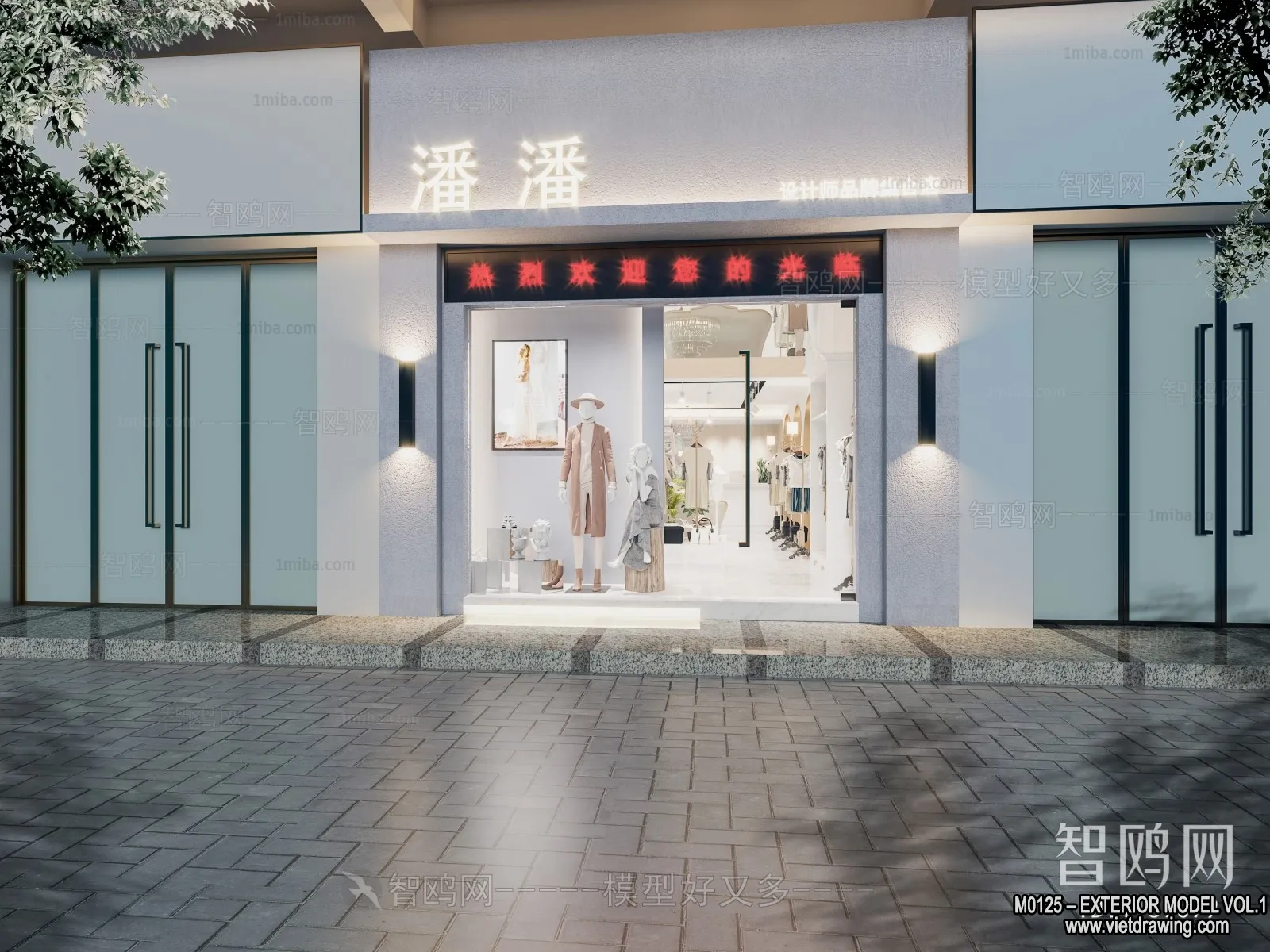 Exterior 3D Collection - Shop - Fastfood - Retails - 3D Models - 114