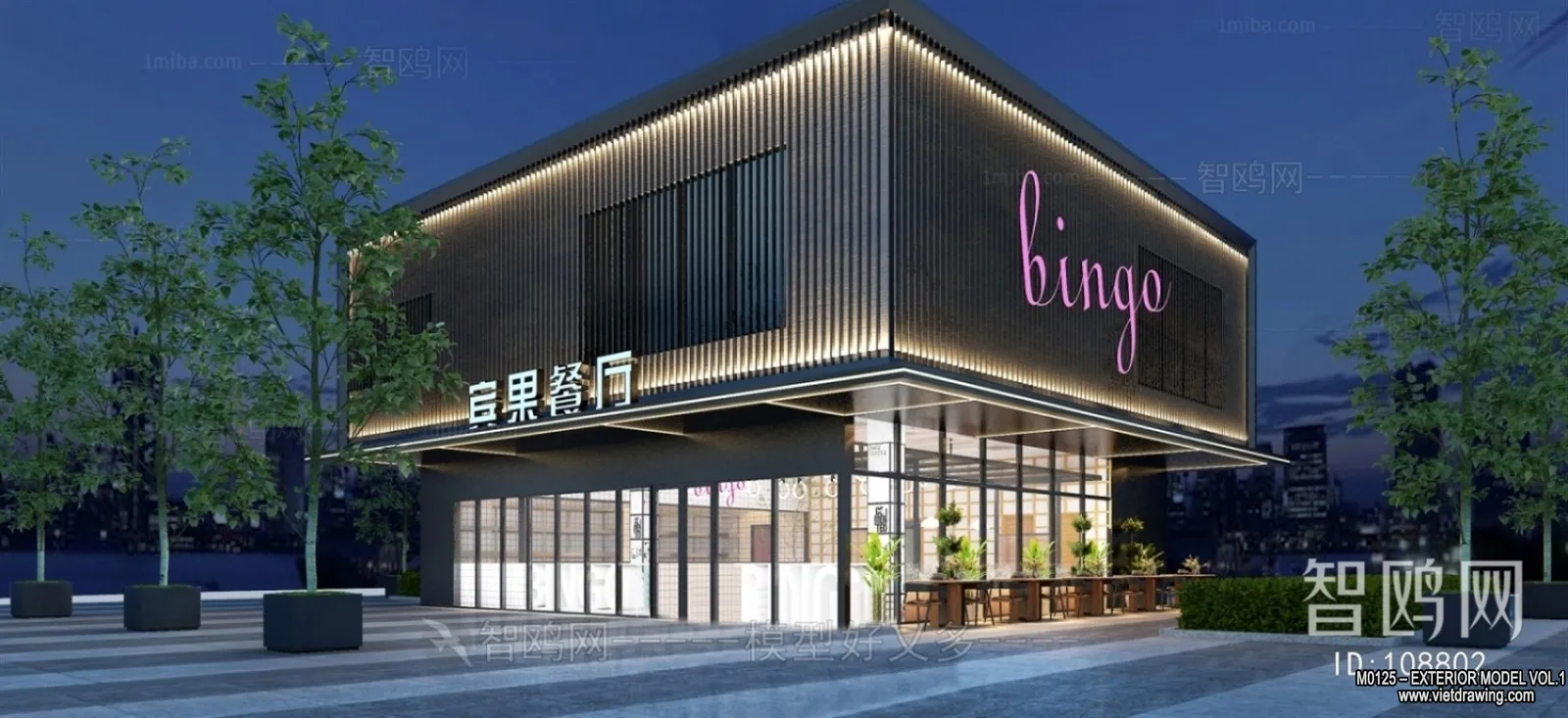 Exterior 3D Collection - Shop - Fastfood - Retails - 3D Models - 120